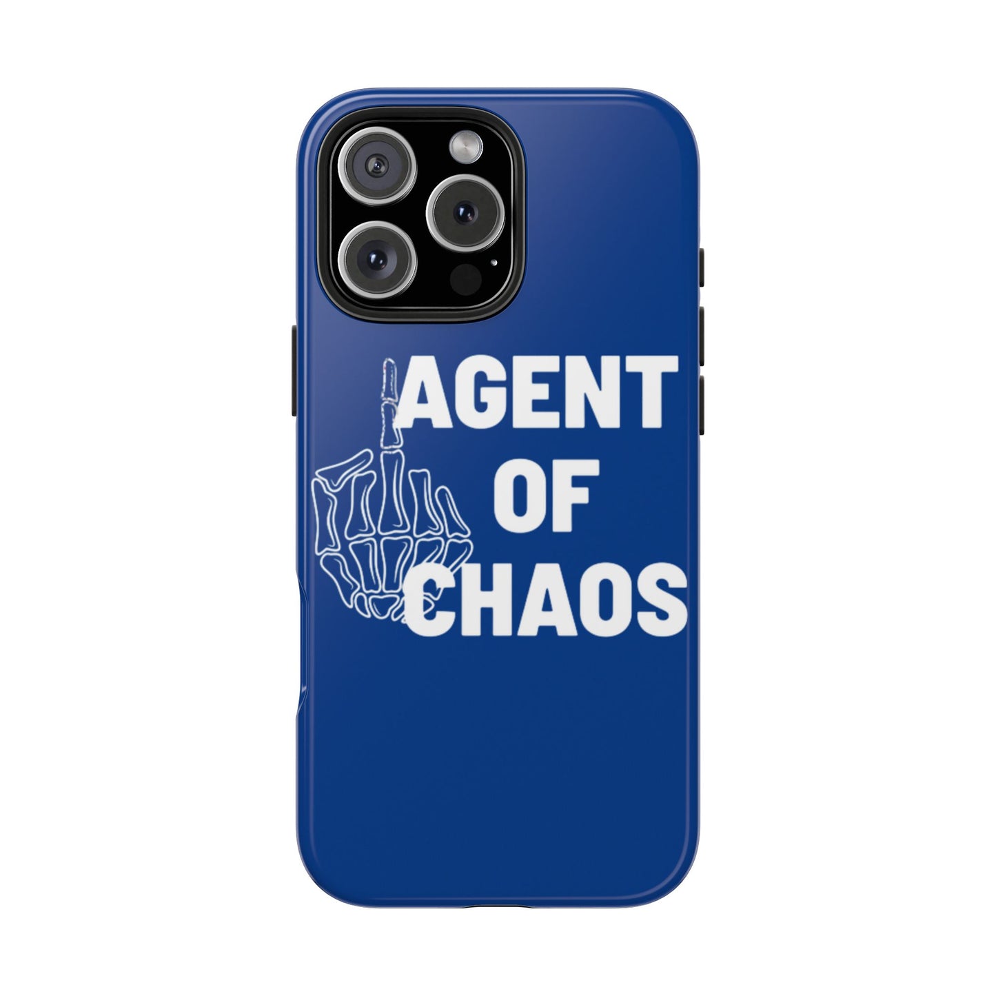Phone Case — "Agent of Chaos" Bold Skeleton Graphic Rugged Protection