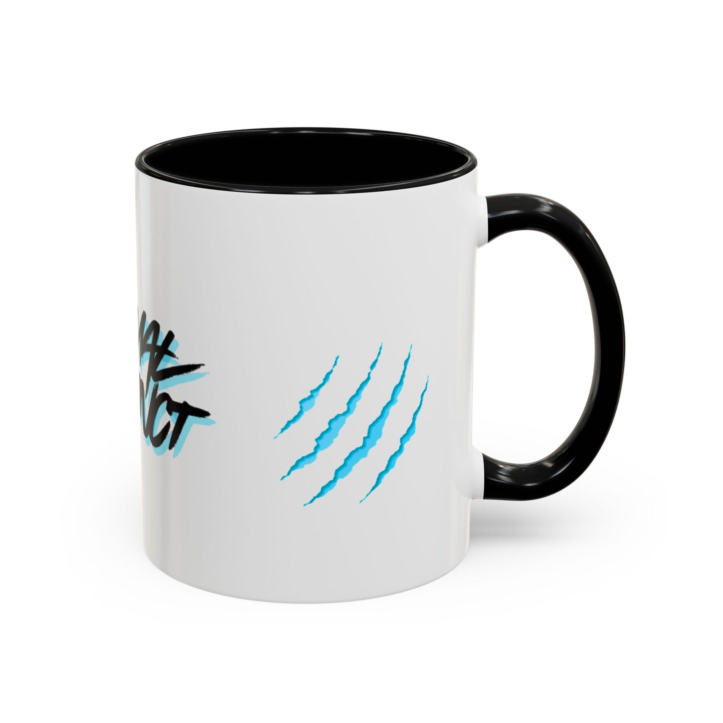 Primal Instinct Accent Coffee Mug – Bold Script & Claw Mark 11/15oz