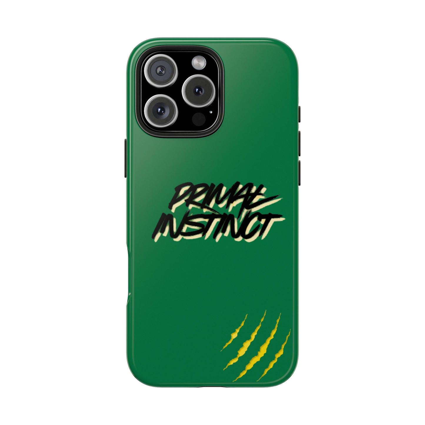 Primal Instinct Tough Phone Case — Green Claw-Mark Protective Cover