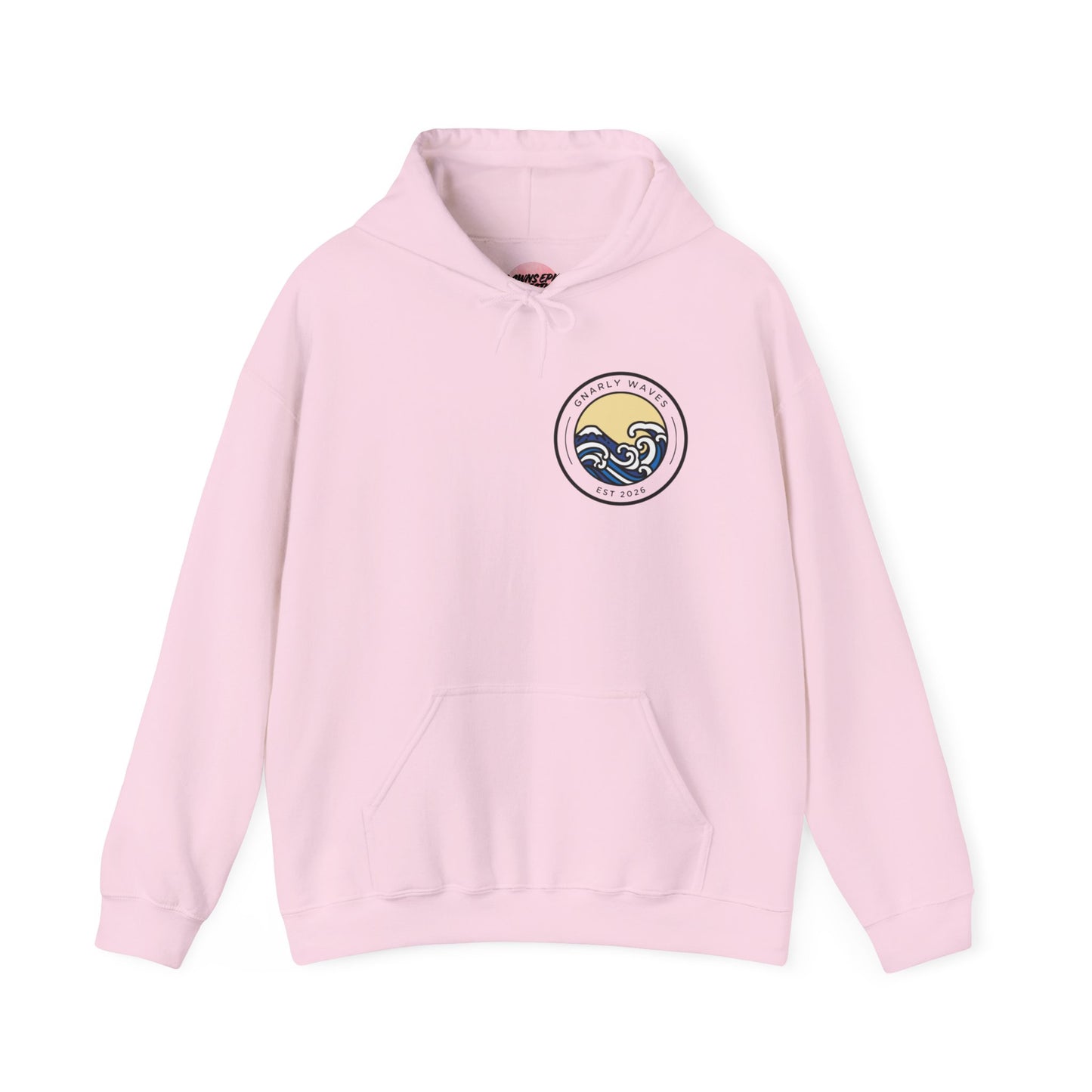 Wave Graphic Hoodie — 'Gnarly Waves' Vintage Hokusai Surf Sweatshirt