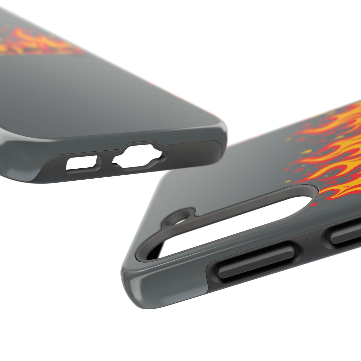 Flame 'Villian' Tough Phone Case – Protective Fire Graphic iPhone Case