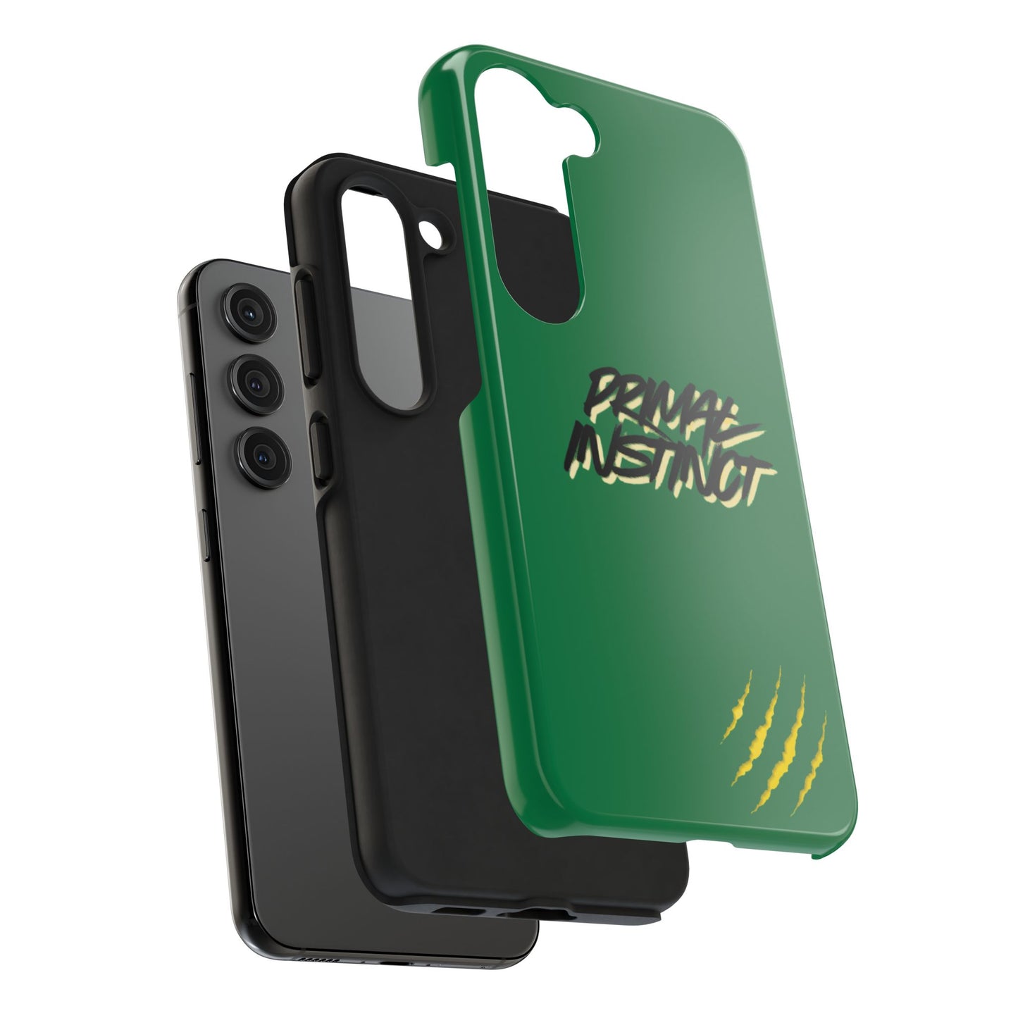 Primal Instinct Tough Phone Case — Green Claw-Mark Protective Cover