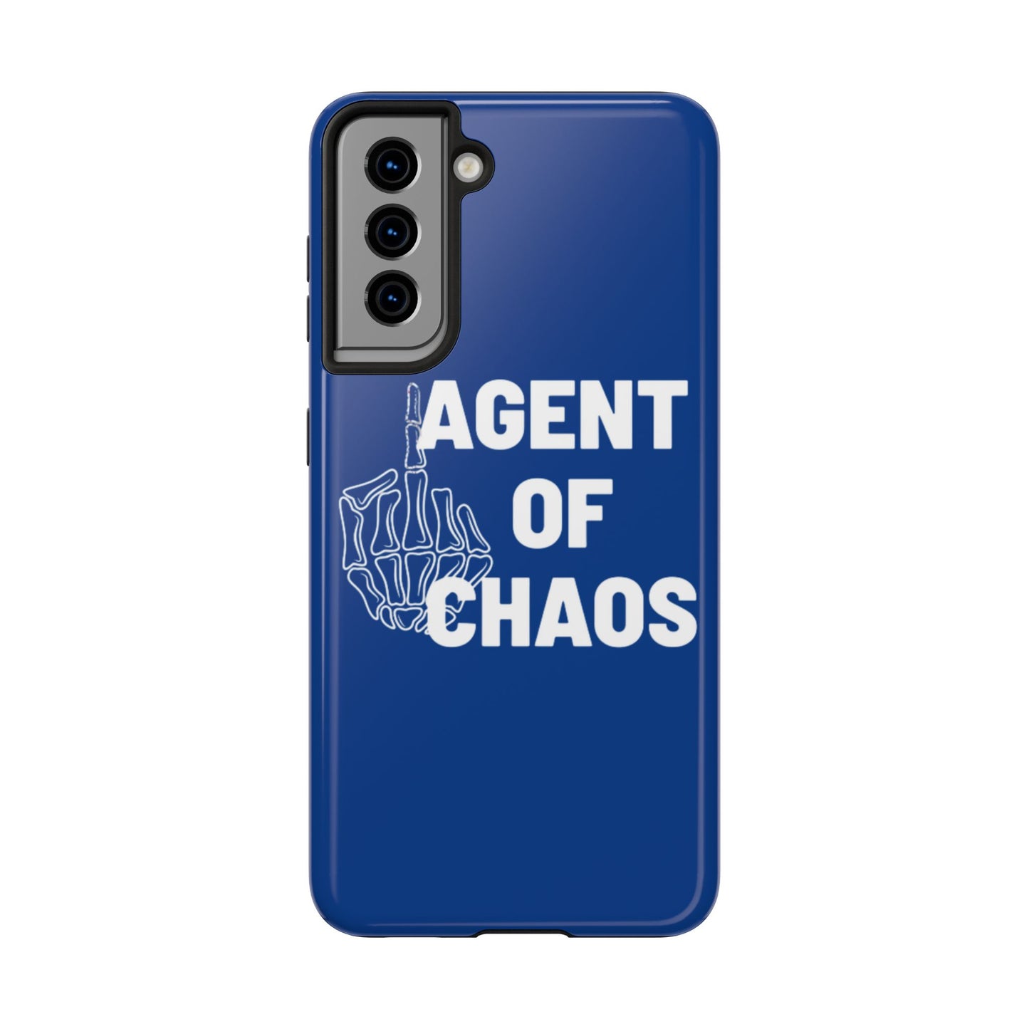 Phone Case — "Agent of Chaos" Bold Skeleton Graphic Rugged Protection