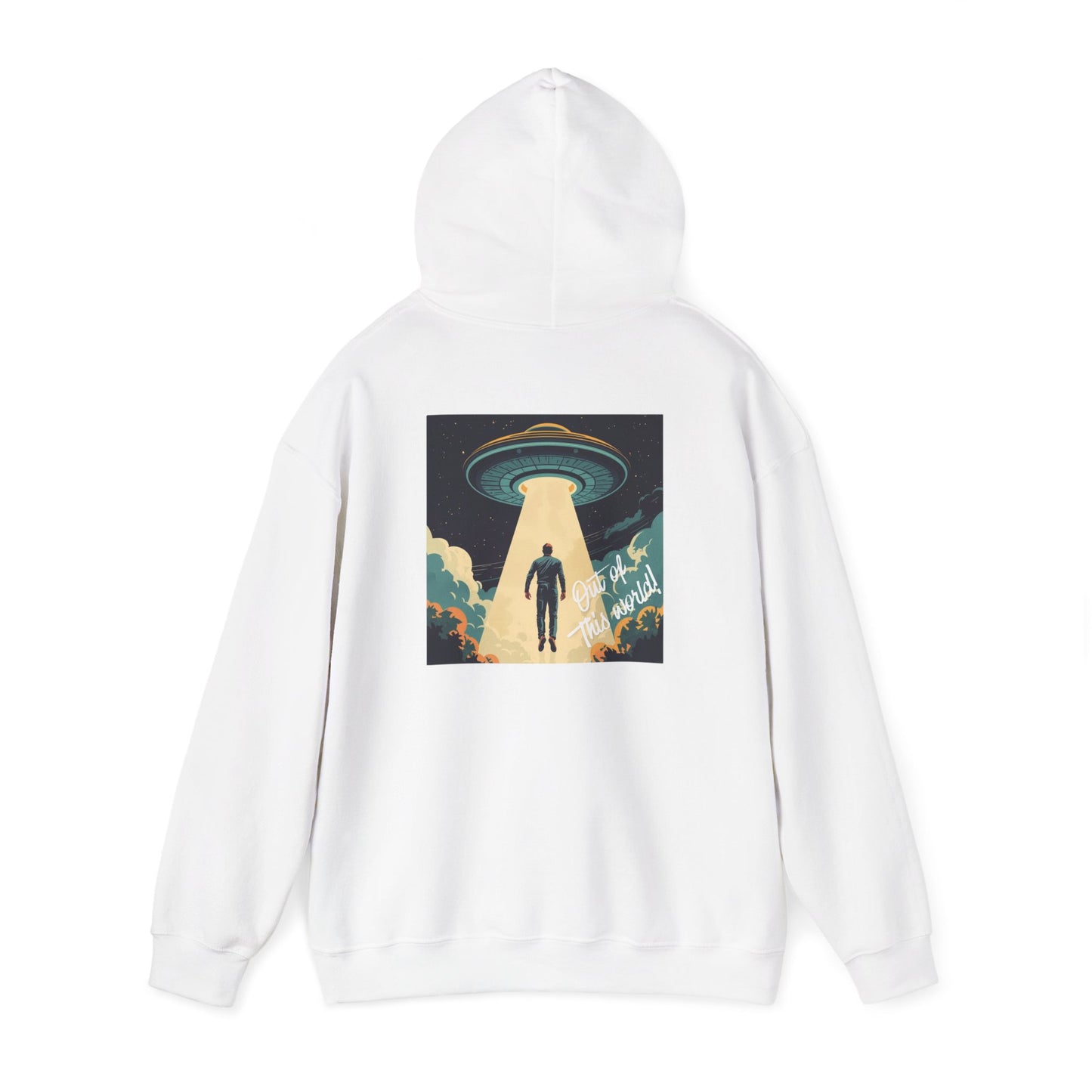 UFO Abduction Hoodie – Vintage Alien Sci‑Fi Graphic Pullover