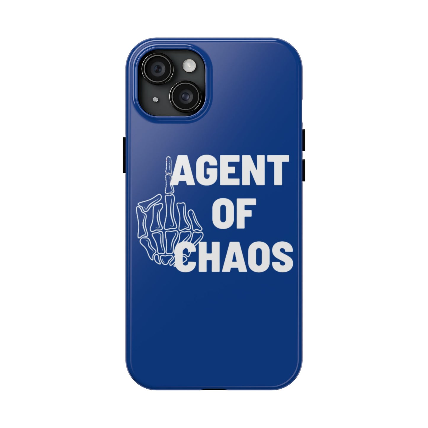 Phone Case — "Agent of Chaos" Bold Skeleton Graphic Rugged Protection