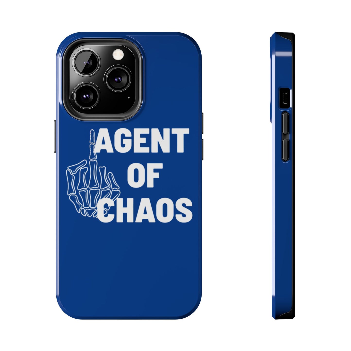 Phone Case — "Agent of Chaos" Bold Skeleton Graphic Rugged Protection