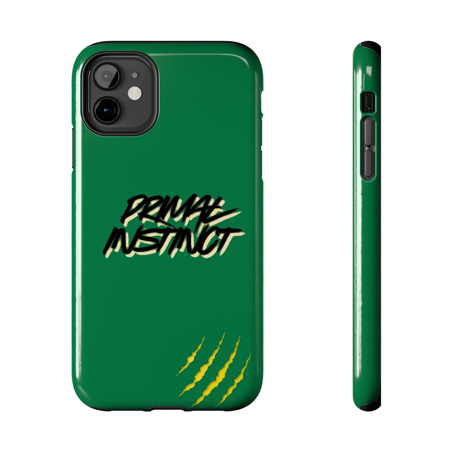 Primal Instinct Tough Phone Case — Green Claw-Mark Protective Cover