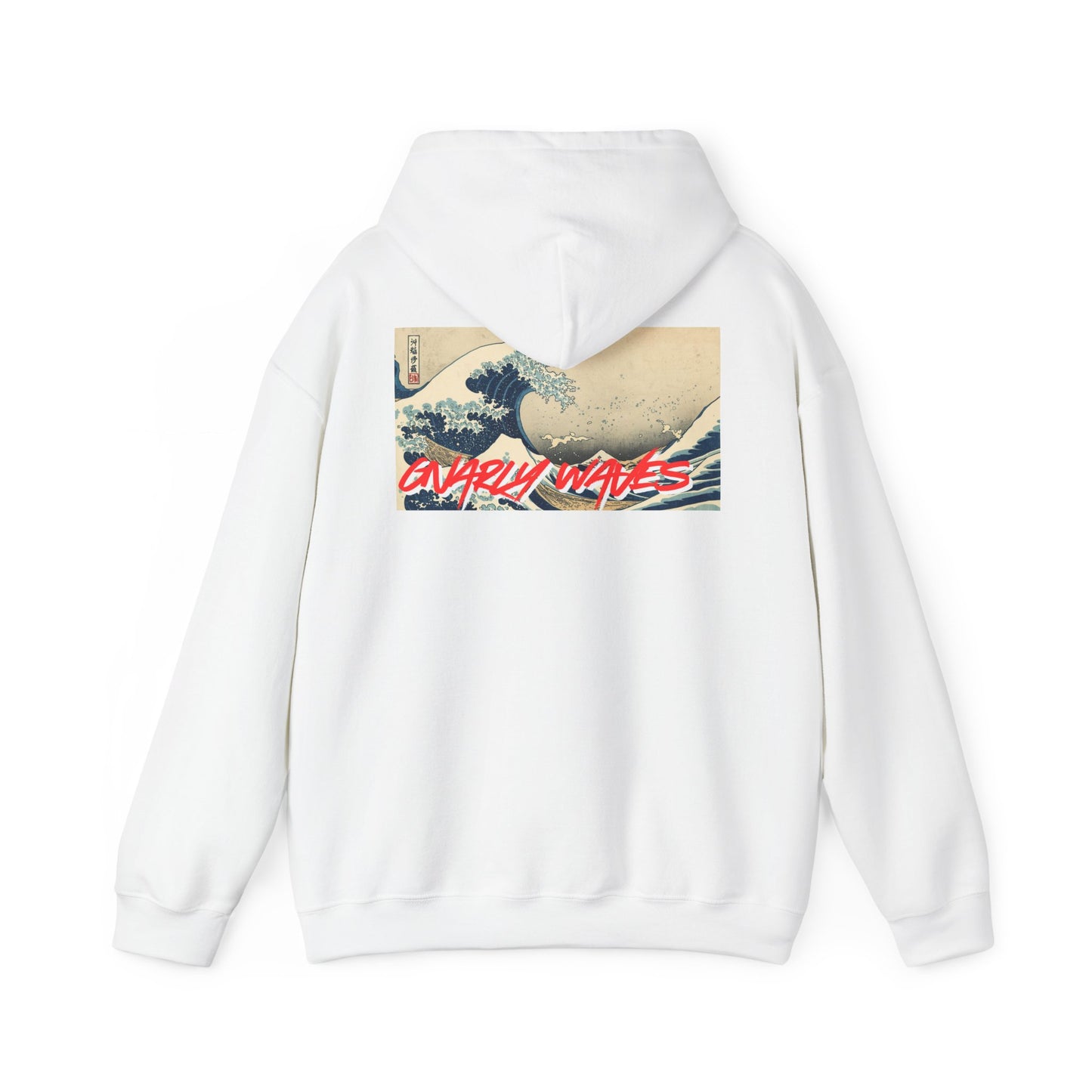 Wave Graphic Hoodie — 'Gnarly Waves' Vintage Hokusai Surf Sweatshirt