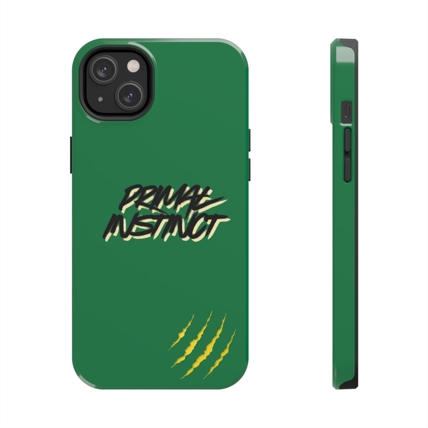Primal Instinct Tough Phone Case — Green Claw-Mark Protective Cover