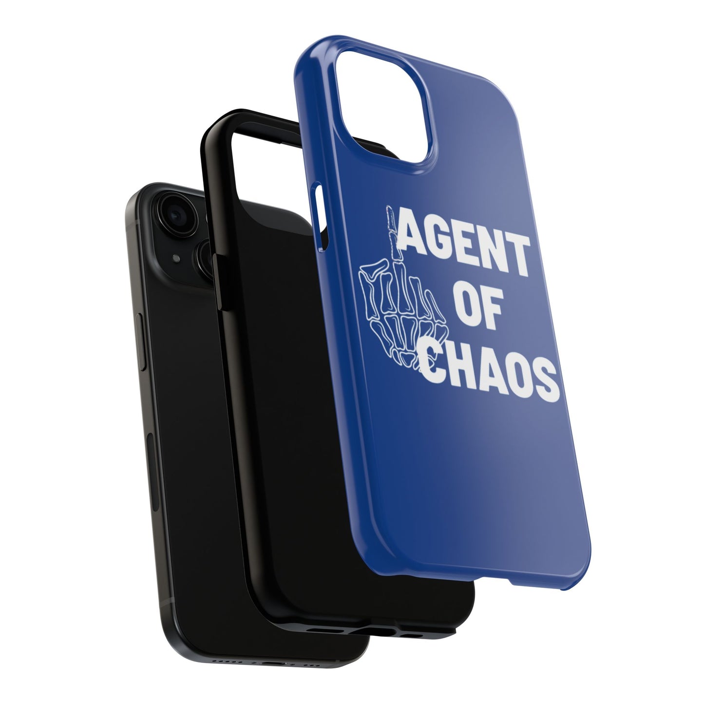 Phone Case — "Agent of Chaos" Bold Skeleton Graphic Rugged Protection
