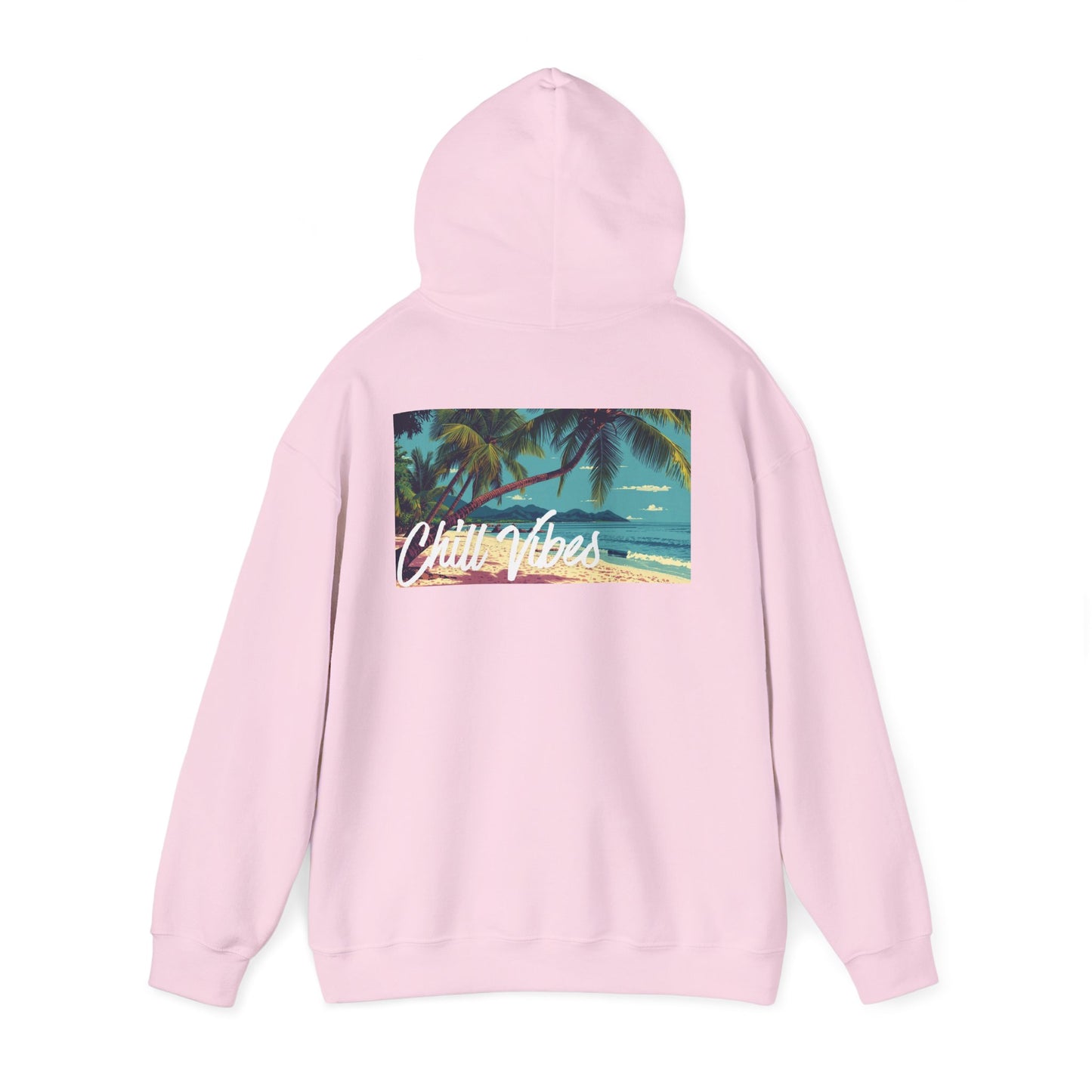 Chill Vibes Hoodie — Tropical Beach Palm Graphic Pullover