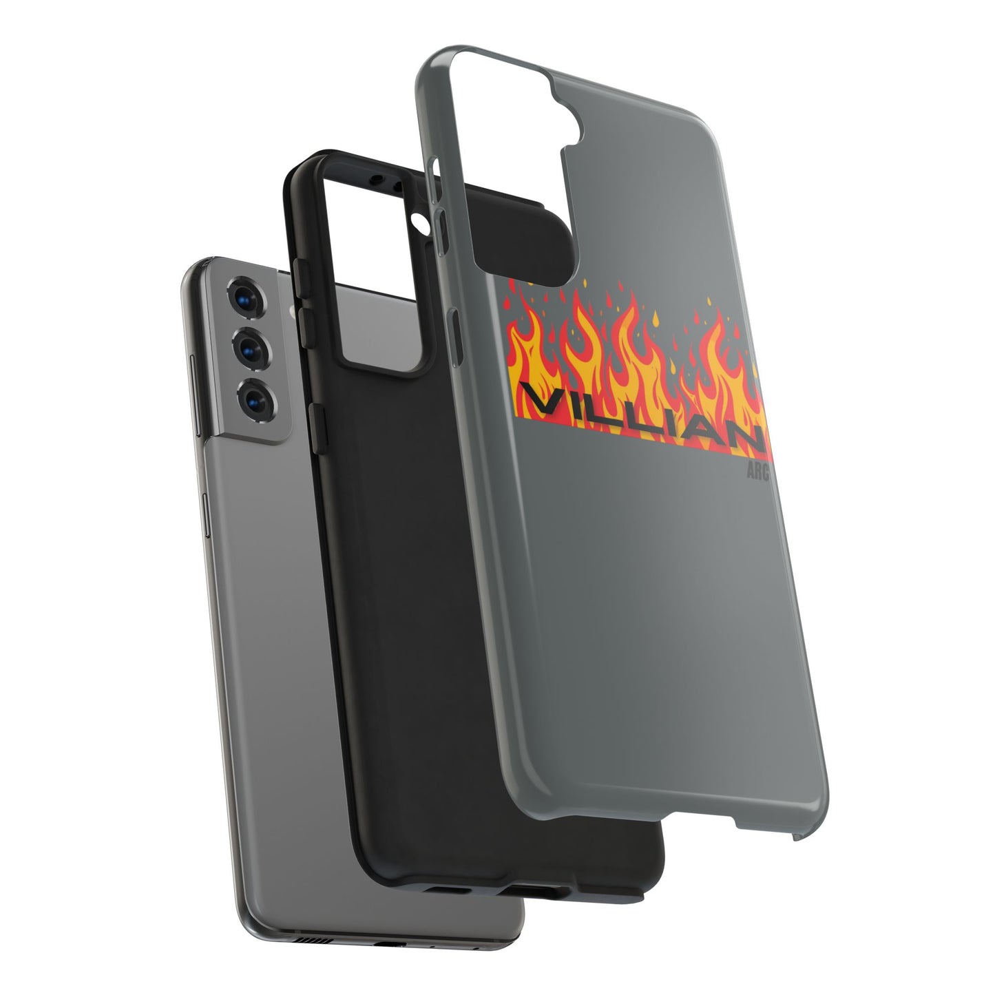 Flame 'Villian' Tough Phone Case – Protective Fire Graphic iPhone Case