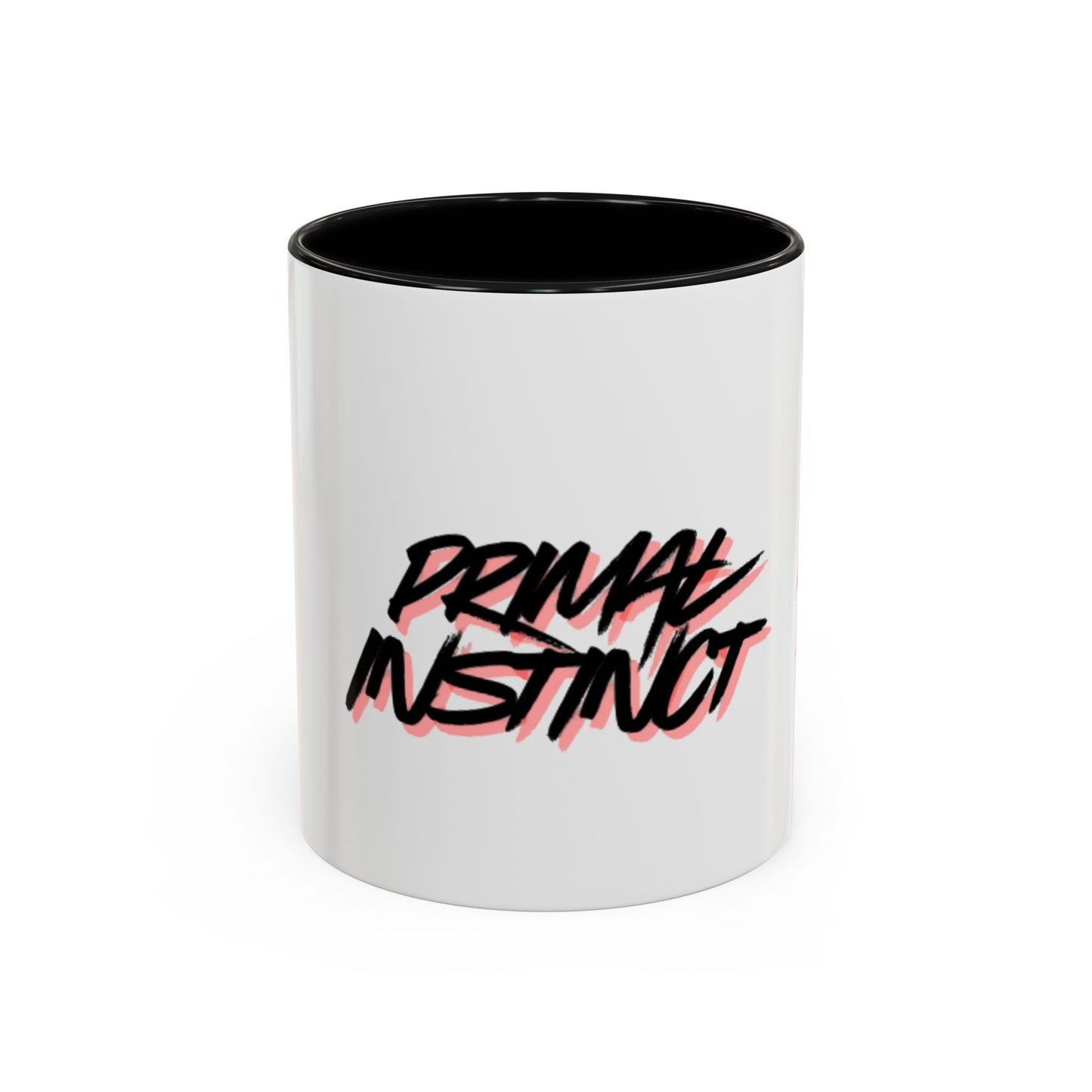 Accent Coffee Mug — "Primal Instinct" Graphic Mug with Red Claw Marks
