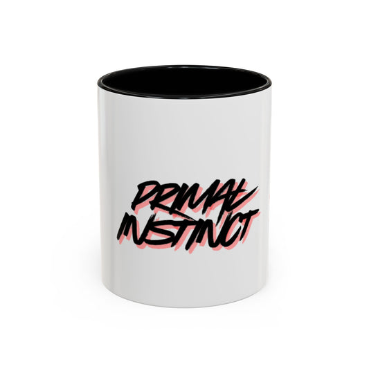 Accent Coffee Mug — "Primal Instinct" Graphic Mug with Red Claw Marks