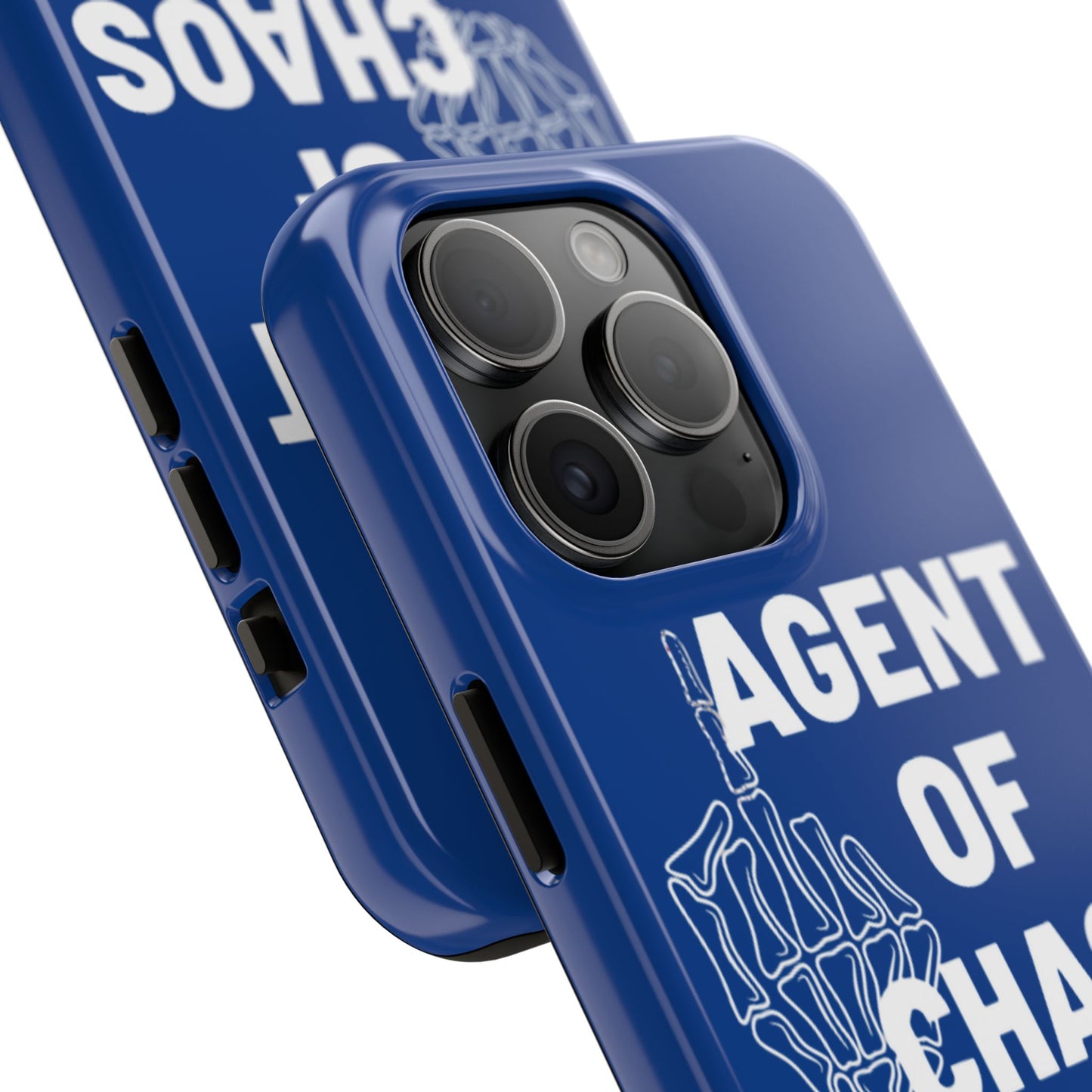 Phone Case — "Agent of Chaos" Bold Skeleton Graphic Rugged Protection
