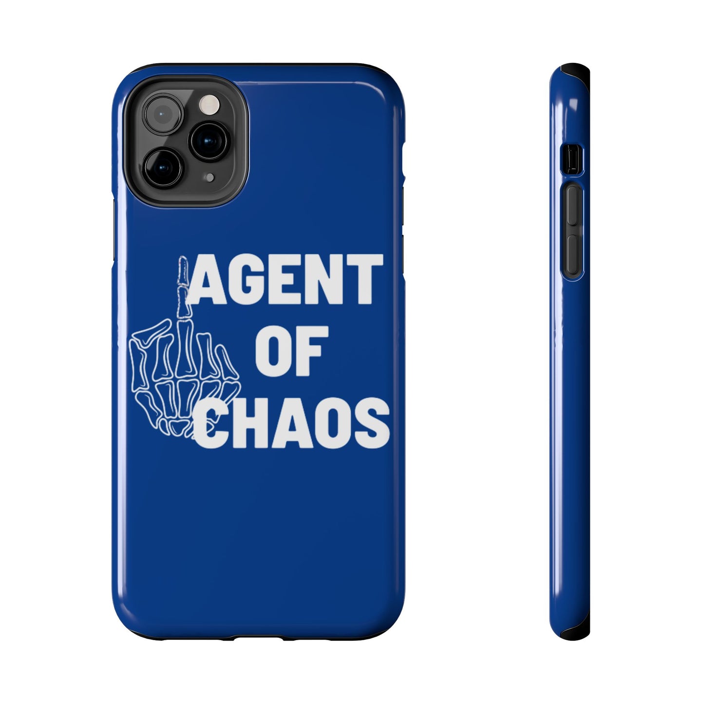 Phone Case — "Agent of Chaos" Bold Skeleton Graphic Rugged Protection