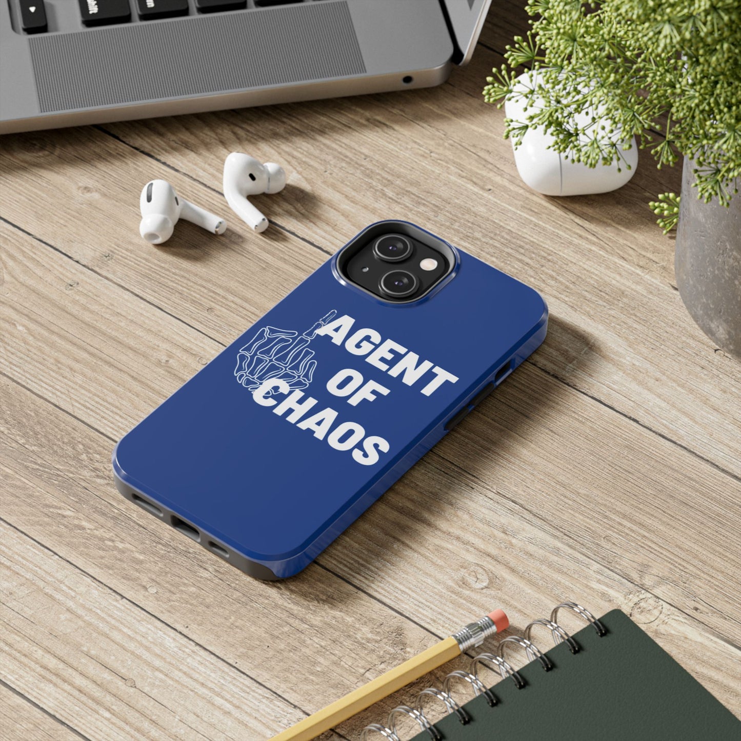 Phone Case — "Agent of Chaos" Bold Skeleton Graphic Rugged Protection