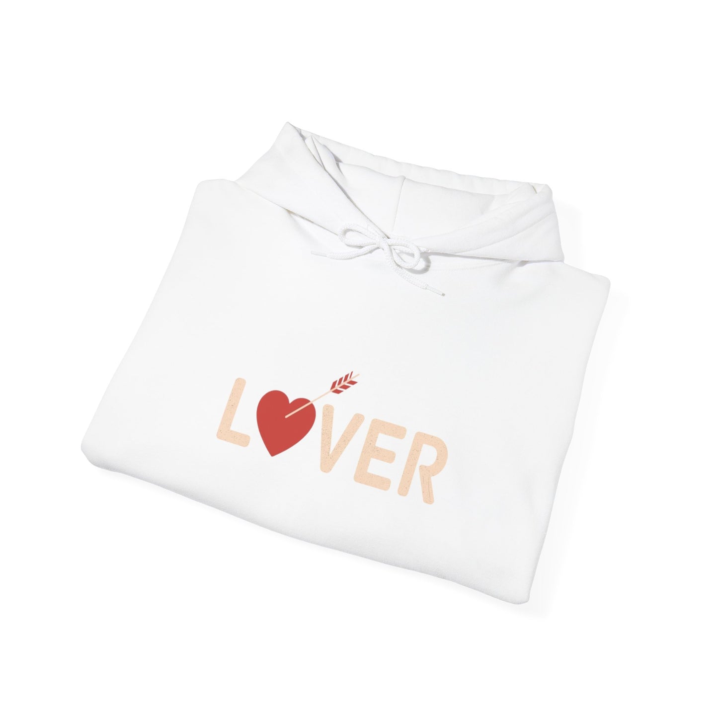 Lover Heart Logo Hoodie — Romantic Graphic Pullover for Valentine's Day