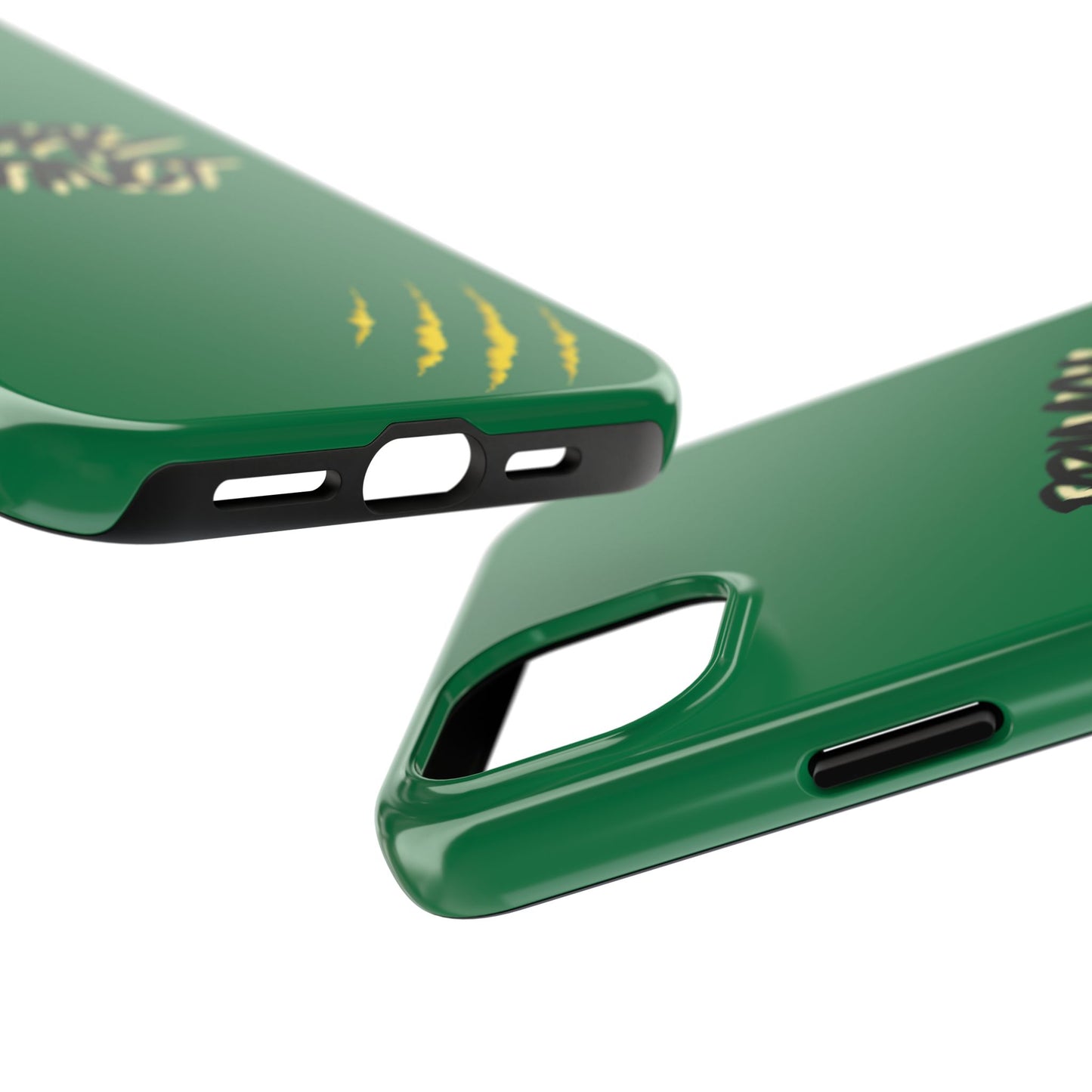 Primal Instinct Tough Phone Case — Green Claw-Mark Protective Cover