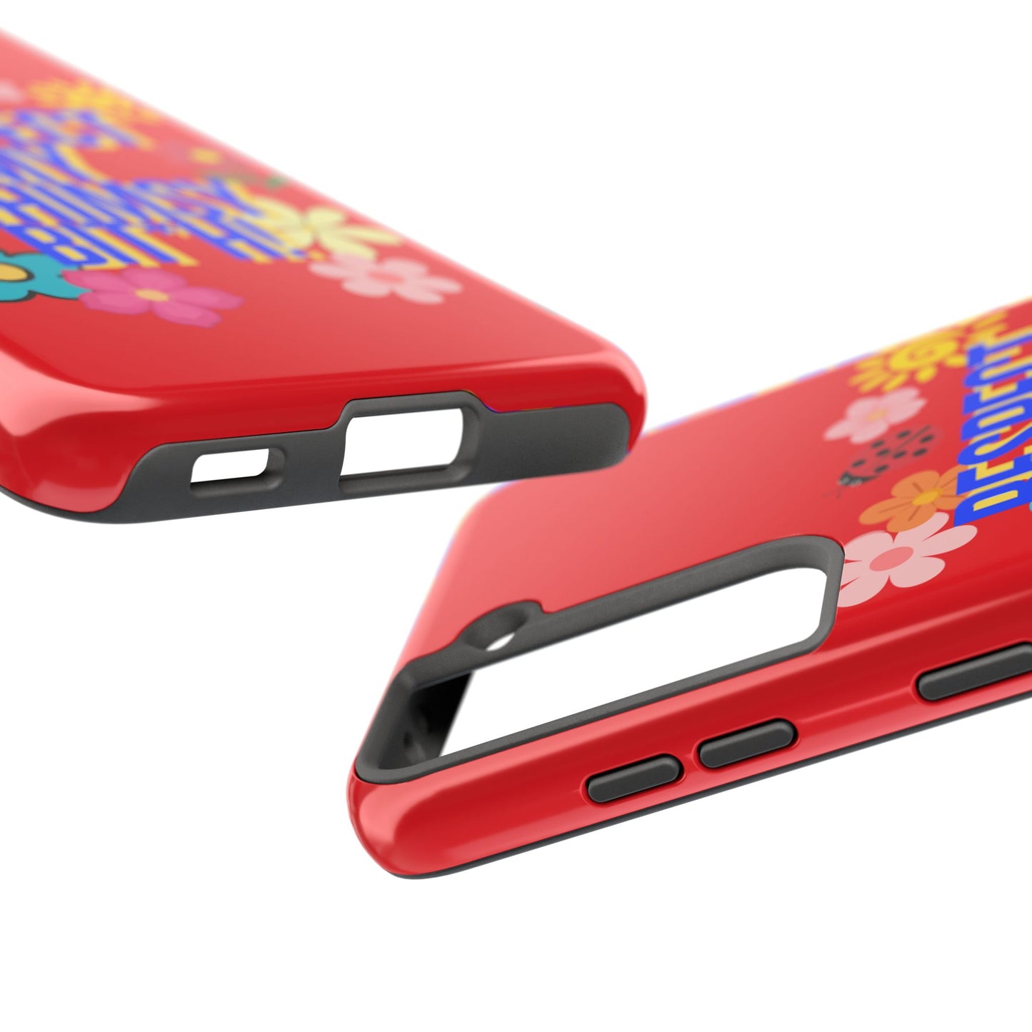 Respect My Whimsy Bitch! Tough Phone Case — Floral Retro Protective Cover