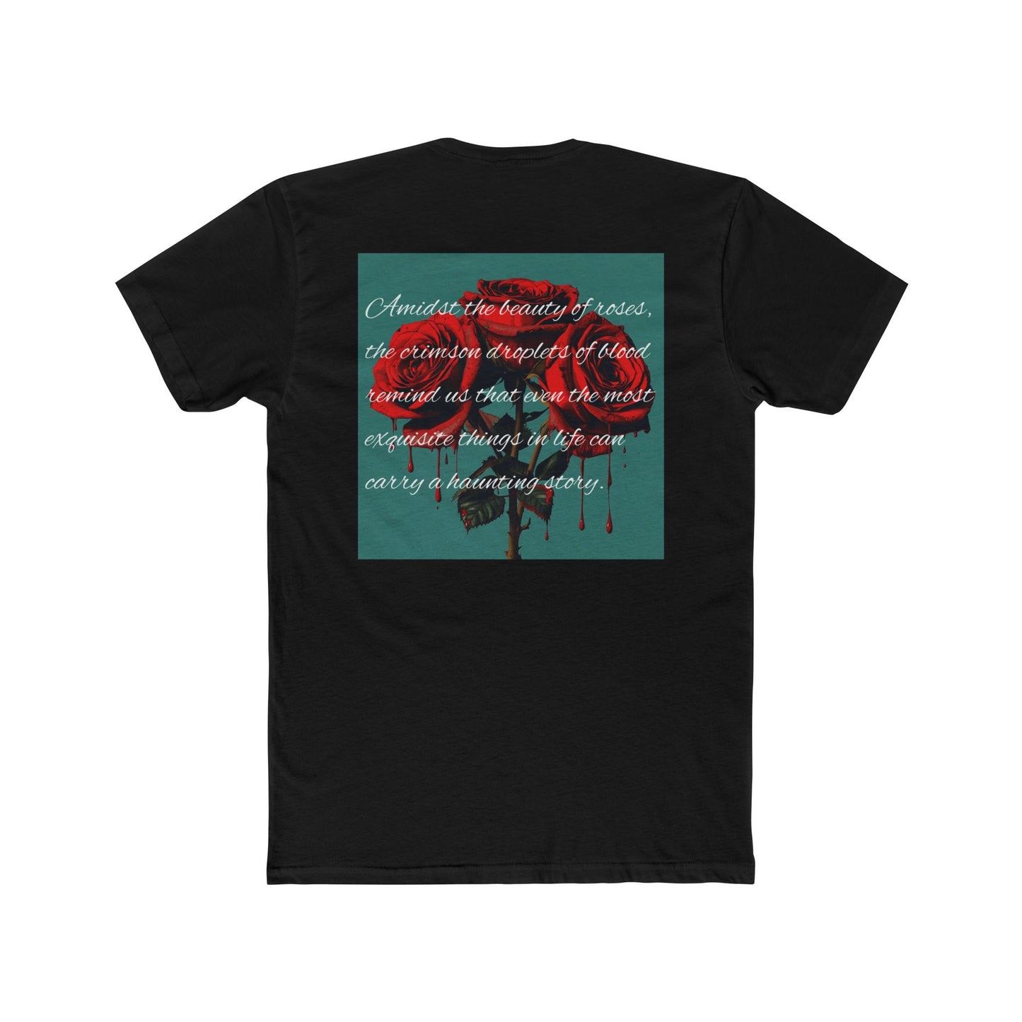Rose Heart Boxy Tee — ‘Among the beautiful roses…’ Graphic Oversized T‑Shirt