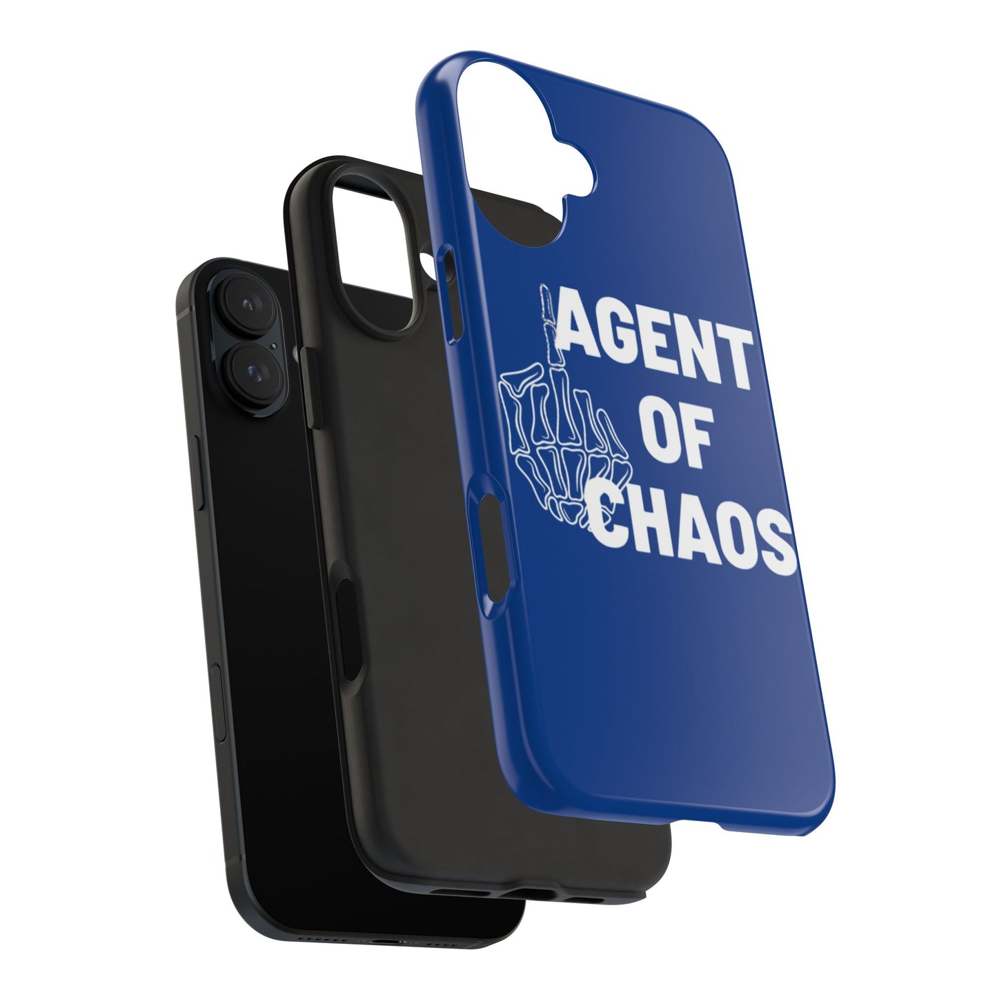 Phone Case — "Agent of Chaos" Bold Skeleton Graphic Rugged Protection