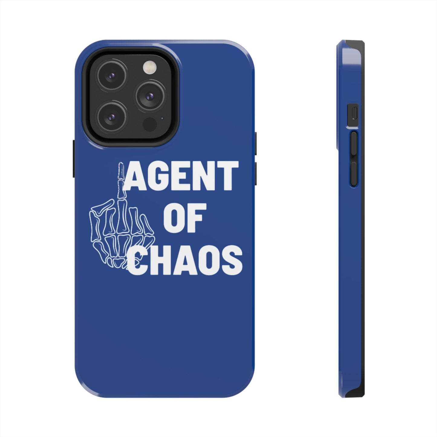 Phone Case — "Agent of Chaos" Bold Skeleton Graphic Rugged Protection