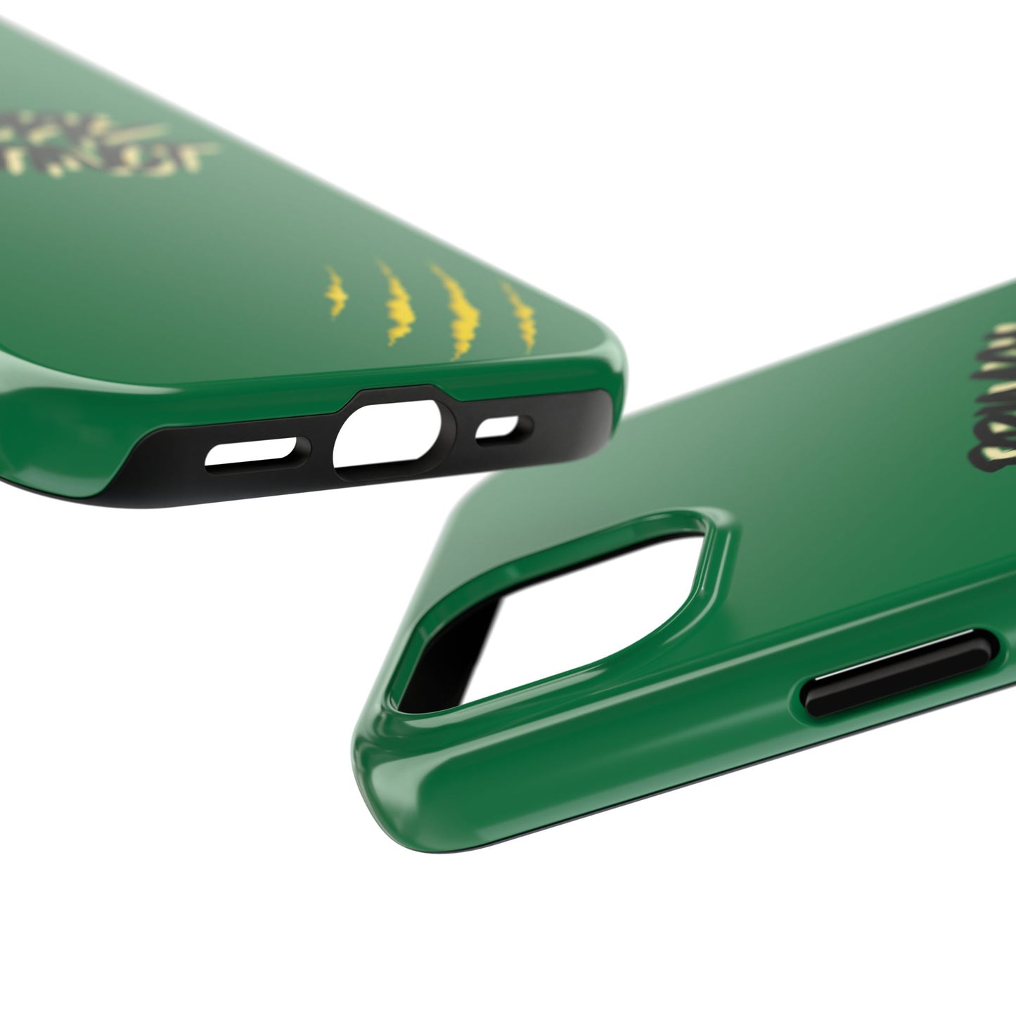Primal Instinct Tough Phone Case — Green Claw-Mark Protective Cover