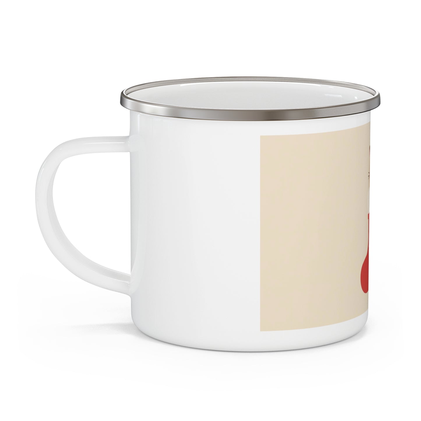 Holiday Hamster Enamel Camping Mug — Cute Christmas Stocking Design