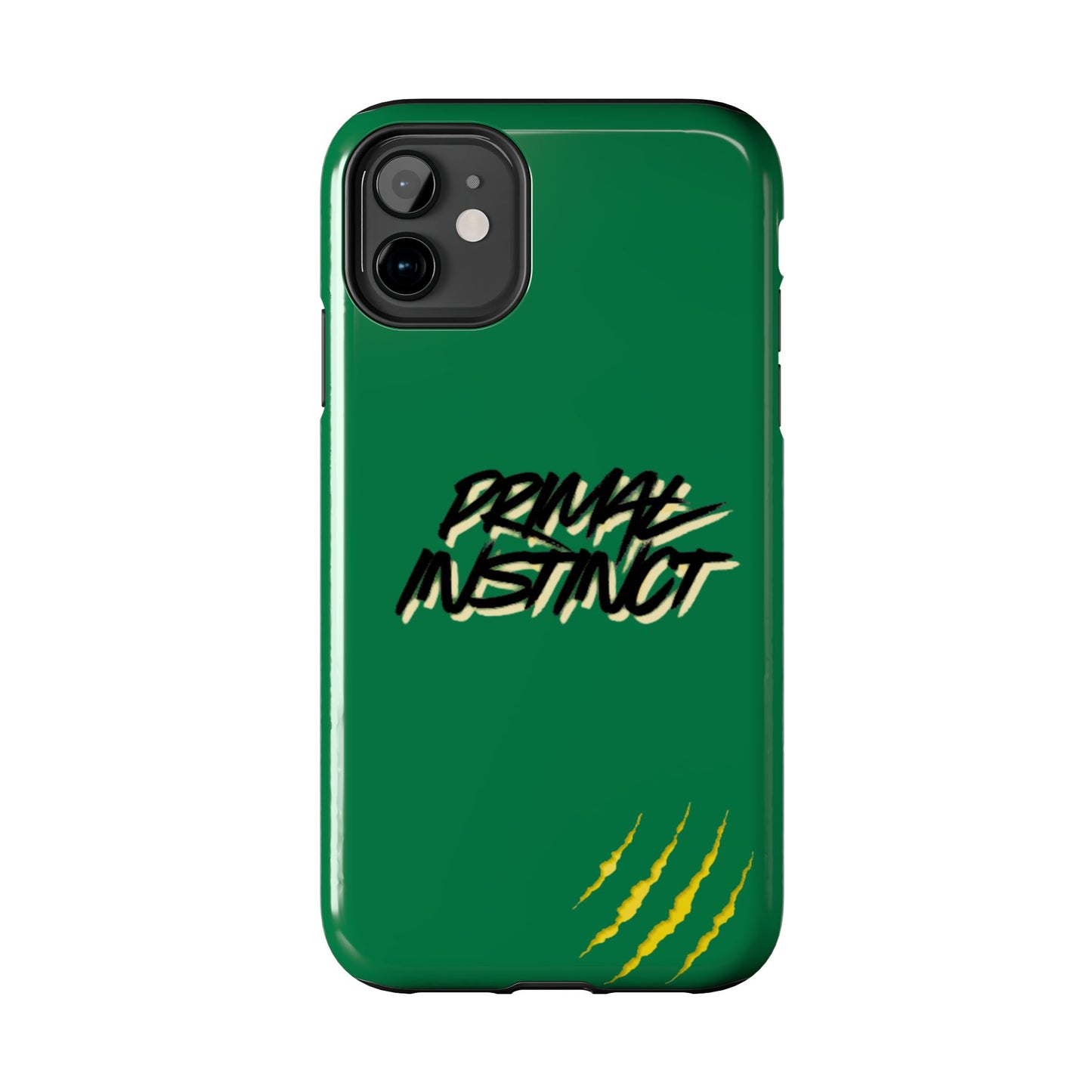 Primal Instinct Tough Phone Case — Green Claw-Mark Protective Cover