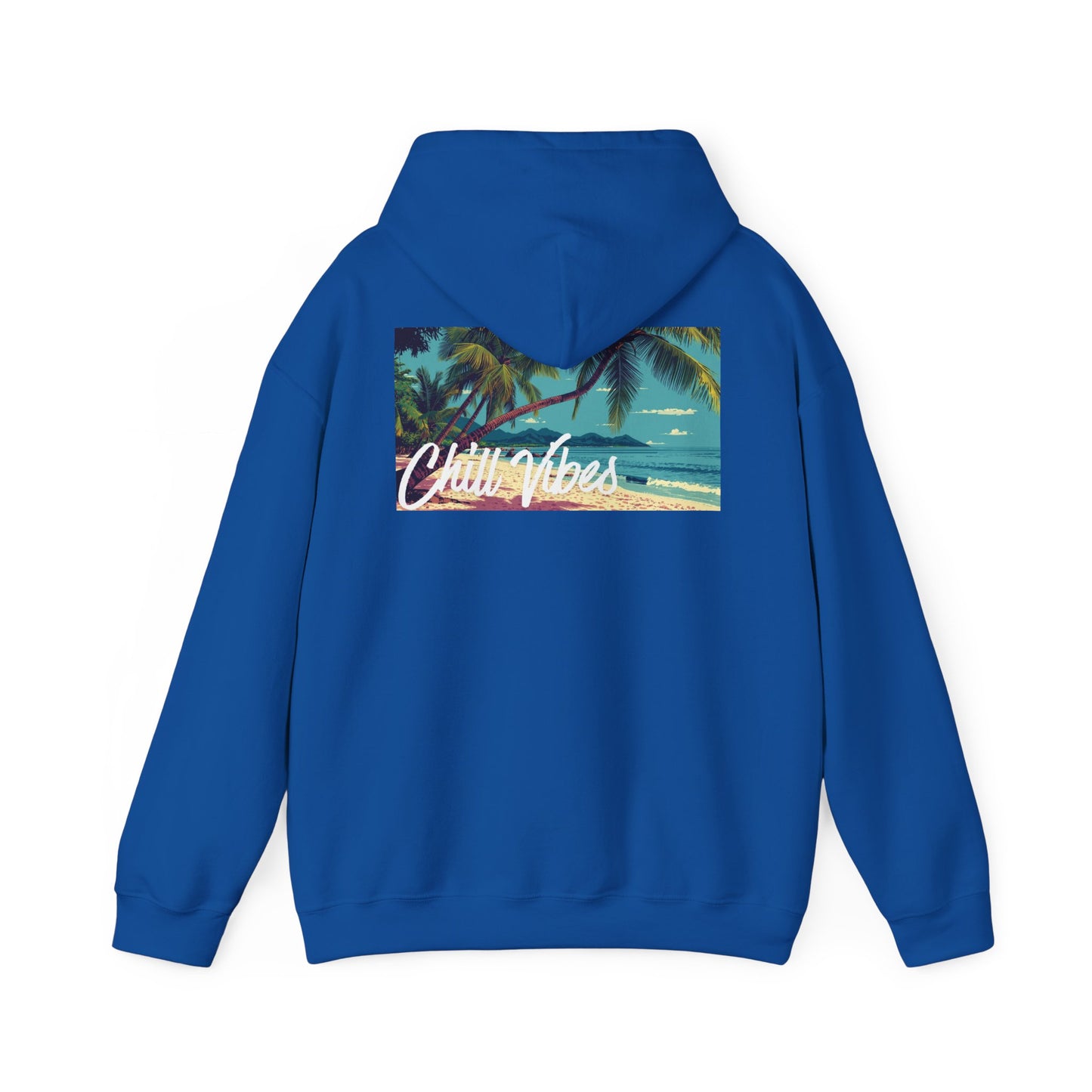 Chill Vibes Hoodie — Tropical Beach Palm Graphic Pullover