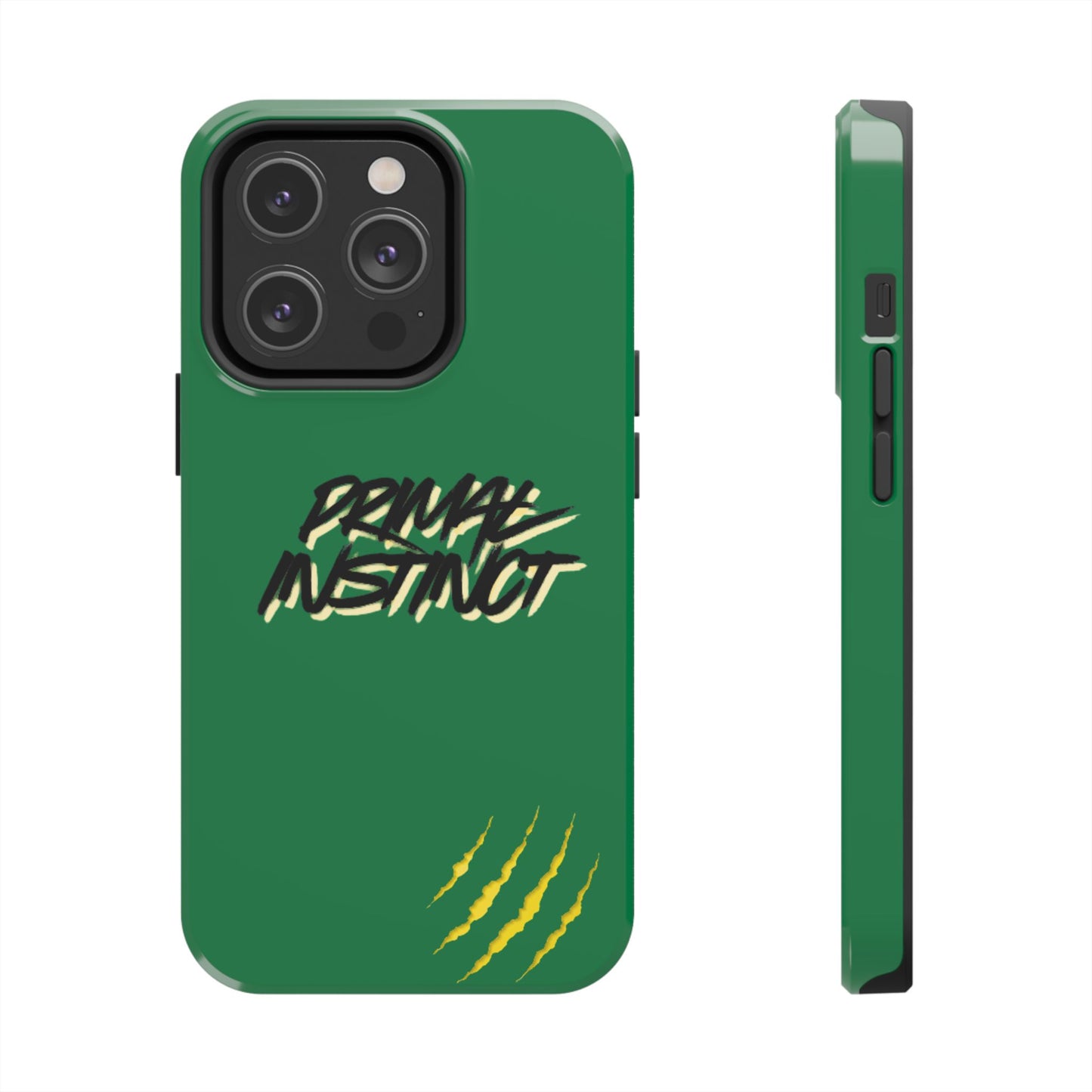 Primal Instinct Tough Phone Case — Green Claw-Mark Protective Cover