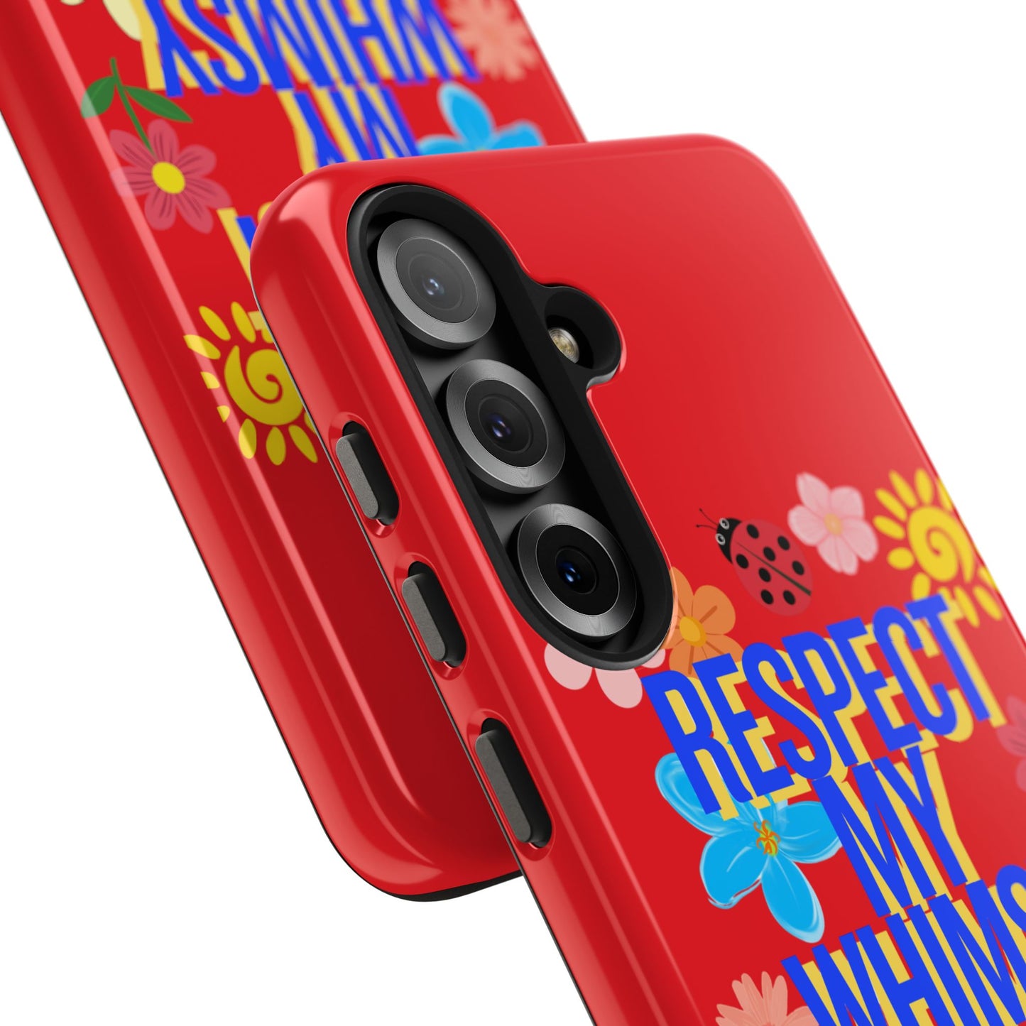 Respect My Whimsy Bitch! Tough Phone Case — Floral Retro Protective Cover