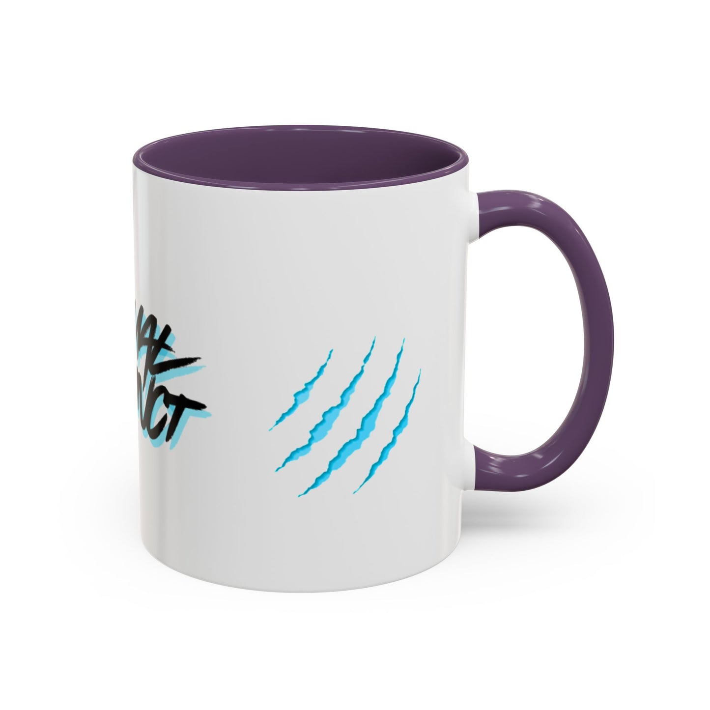 Primal Instinct Accent Coffee Mug – Bold Script & Claw Mark 11/15oz