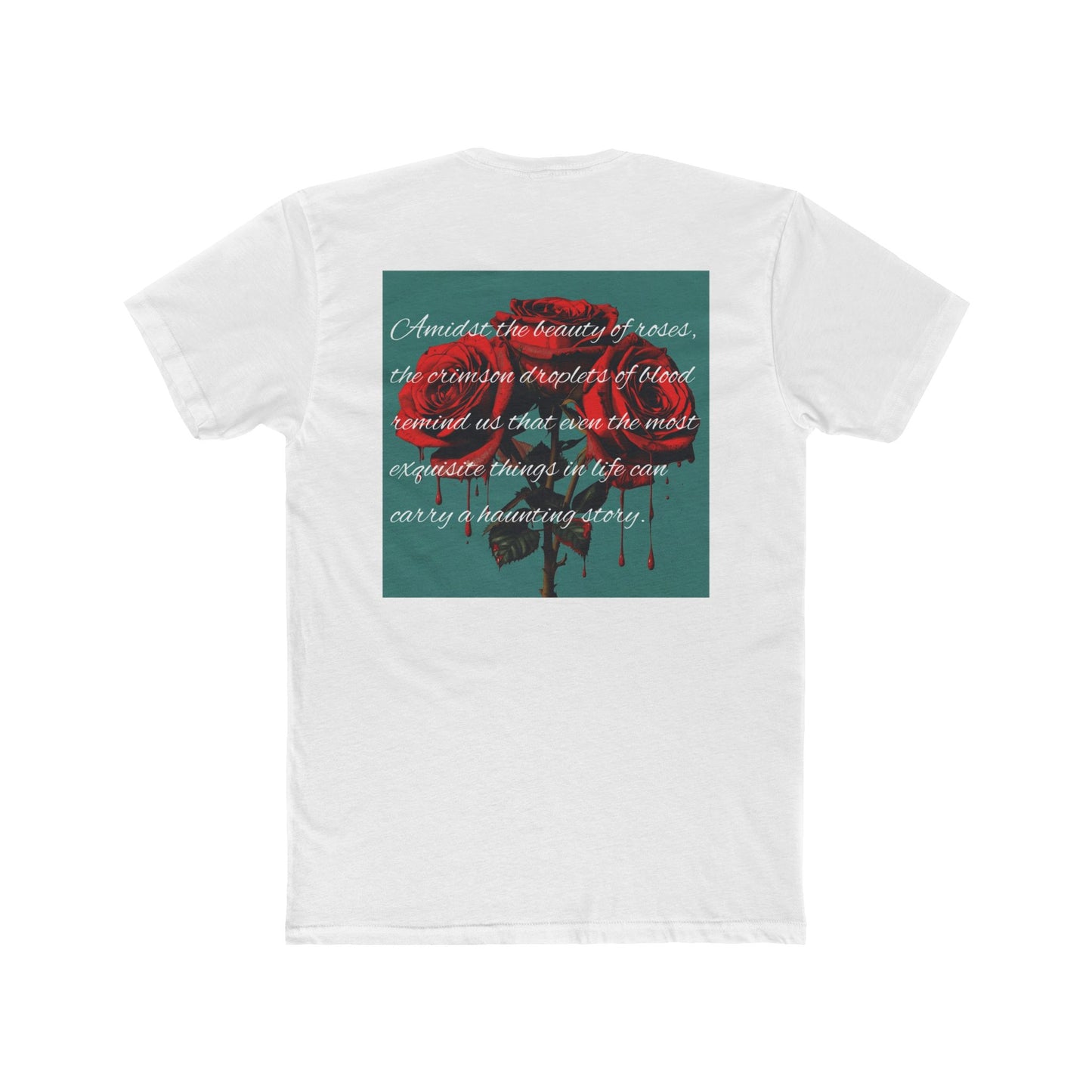 Rose Heart Boxy Tee — ‘Among the beautiful roses…’ Graphic Oversized T‑Shirt