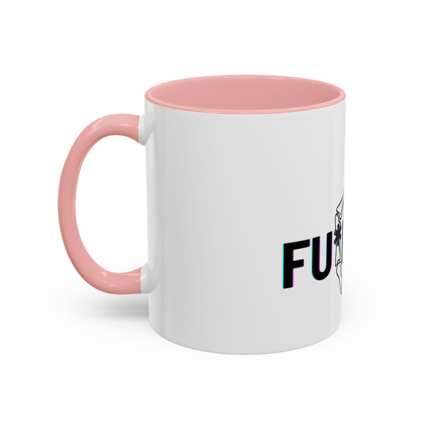 Bone Middle Finger Accent Coffee Mug — “Fu*k You!” Novelty Ceramic Mug