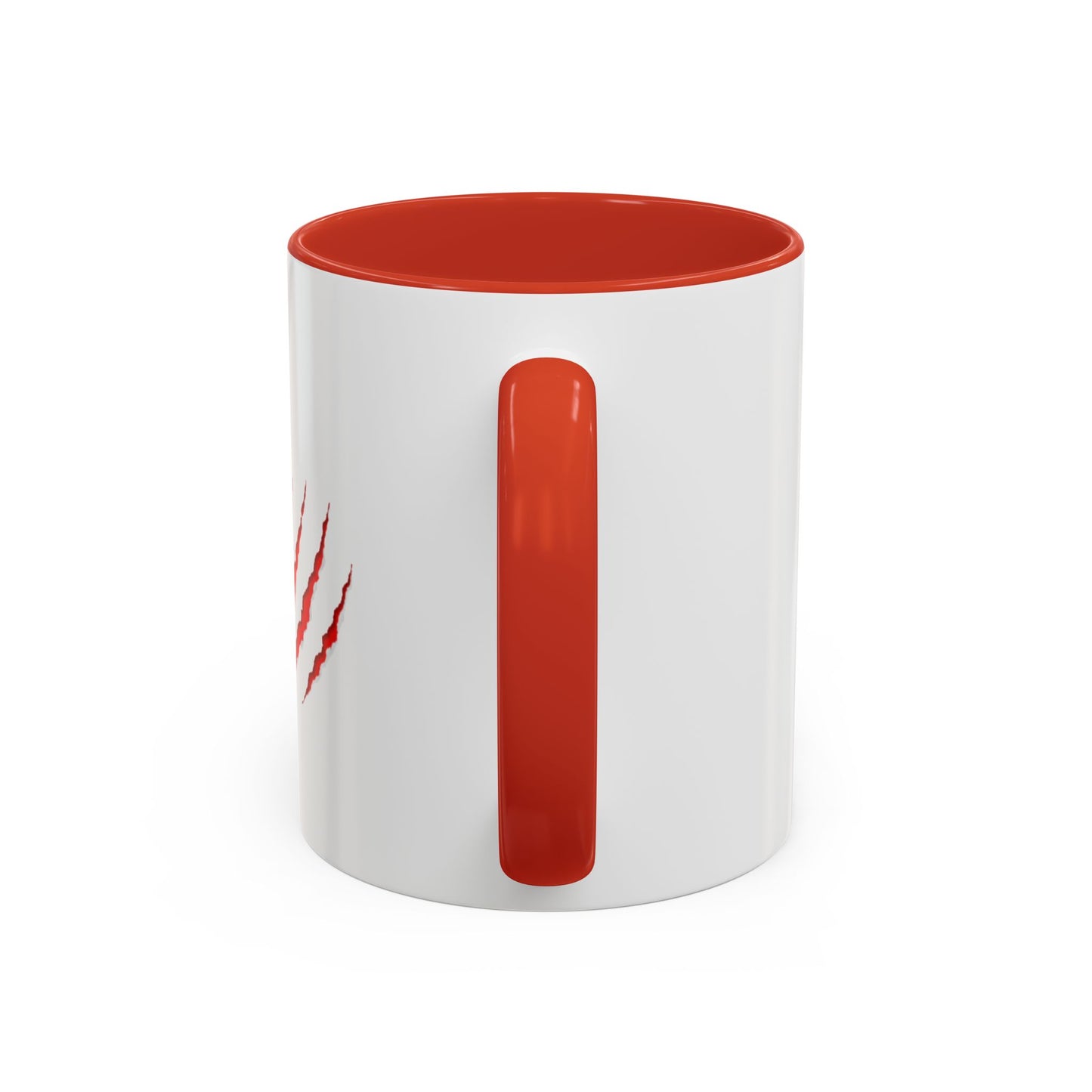 Accent Coffee Mug — "Primal Instinct" Graphic Mug with Red Claw Marks