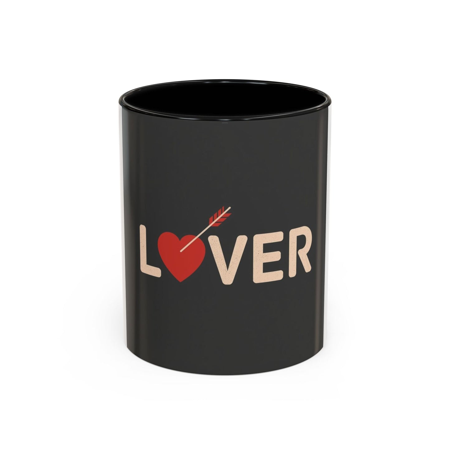 Lover Heart Arrow Accent Coffee Mug – Romantic Valentine’s Day Gift (11/15oz)