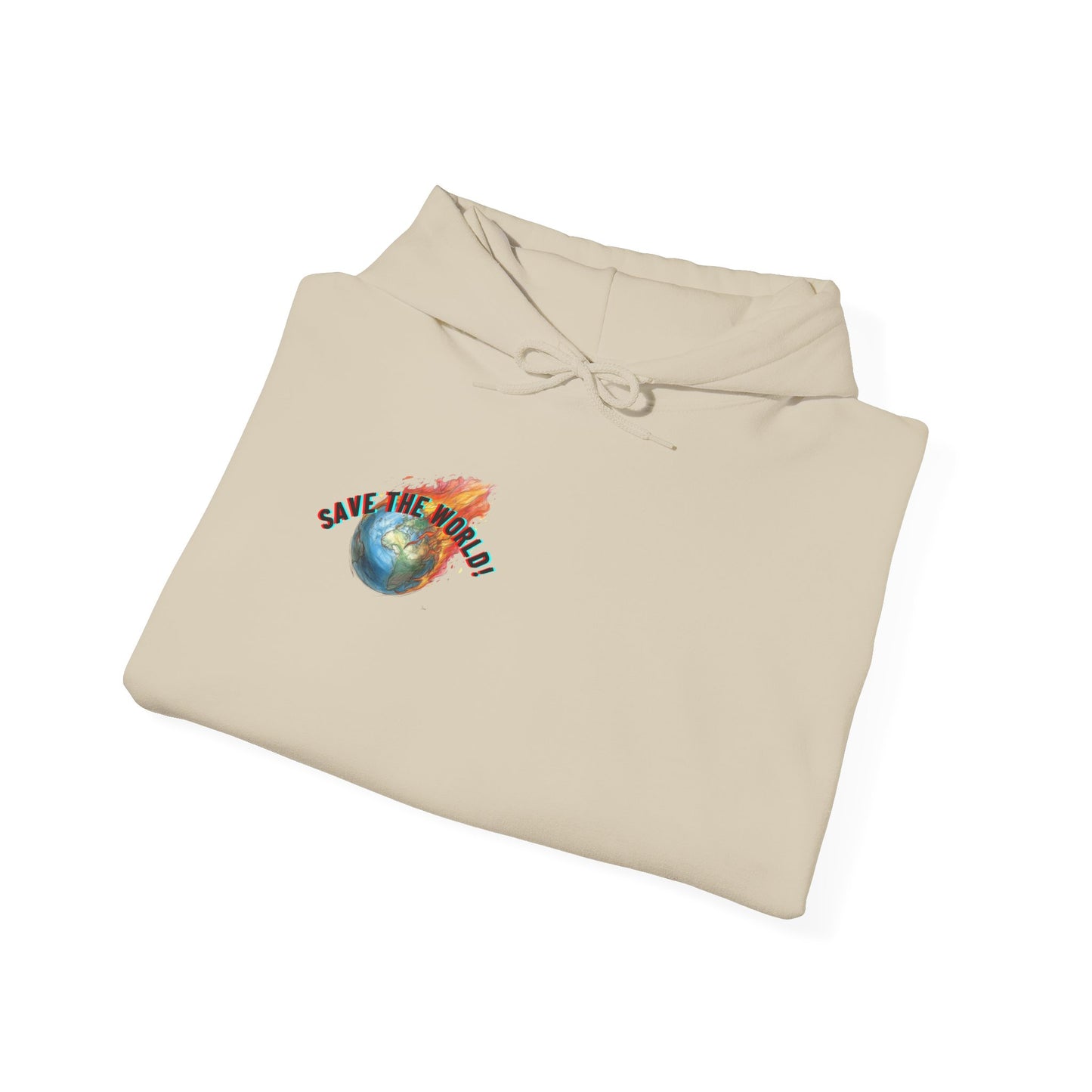 Destroy the System Save the World Hoodie — Protest Graphic Hoodie with Flaming Earth Design