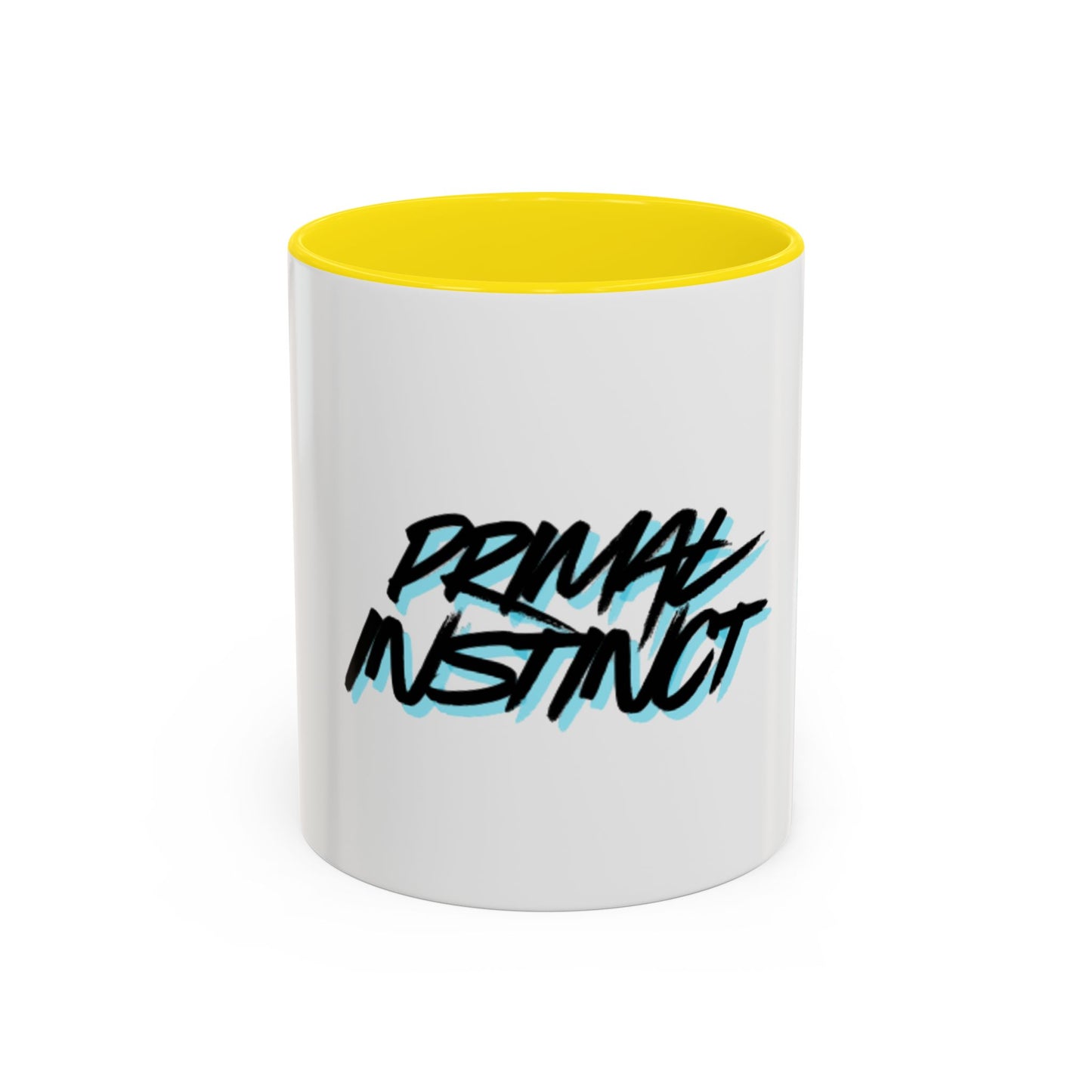 Primal Instinct Accent Coffee Mug – Bold Script & Claw Mark 11/15oz
