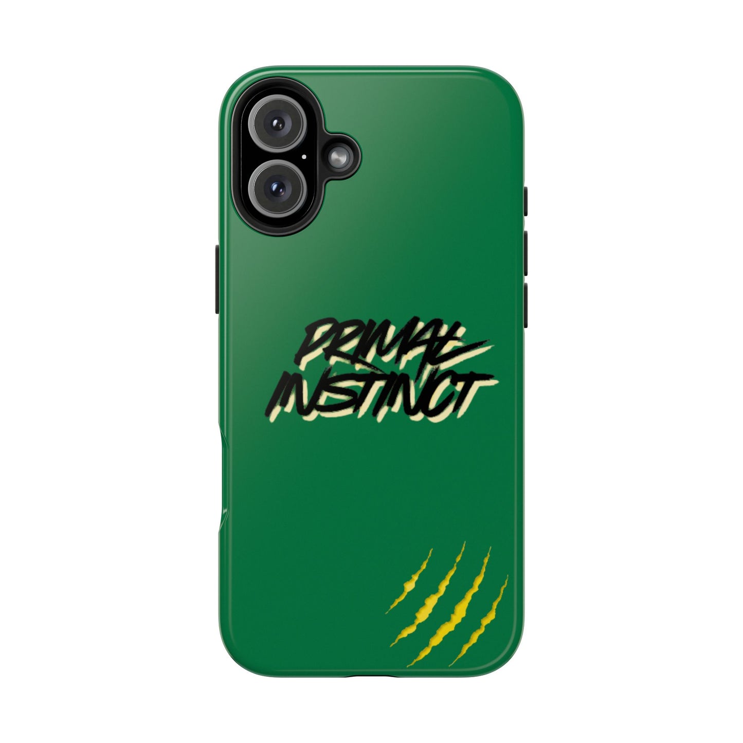 Primal Instinct Tough Phone Case — Green Claw-Mark Protective Cover