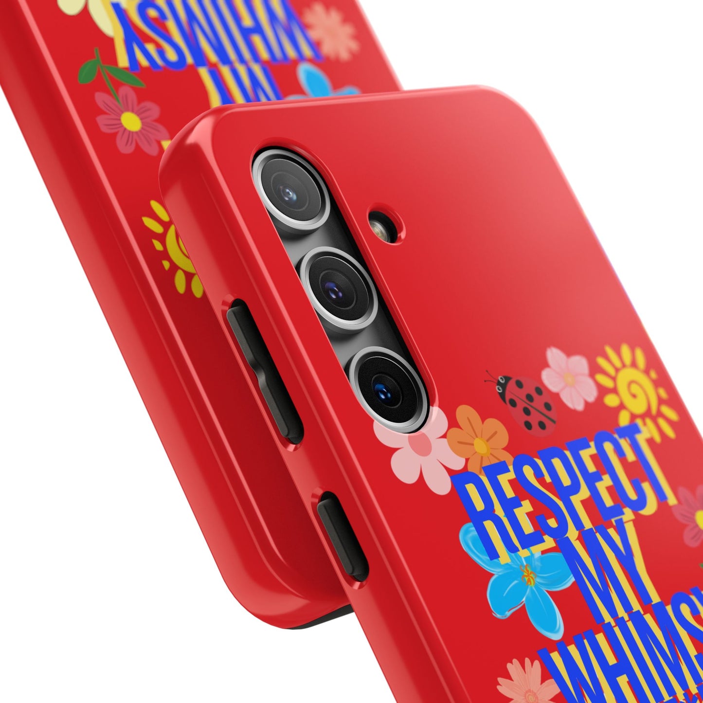 Respect My Whimsy Bitch! Tough Phone Case — Floral Retro Protective Cover