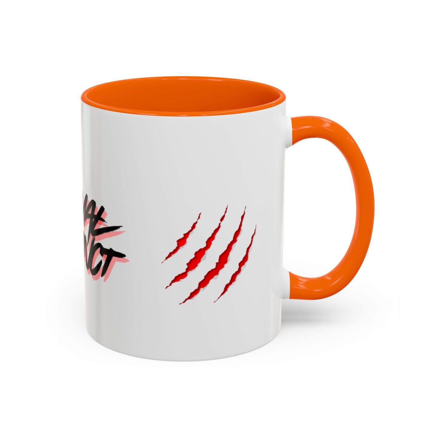 Accent Coffee Mug — "Primal Instinct" Graphic Mug with Red Claw Marks