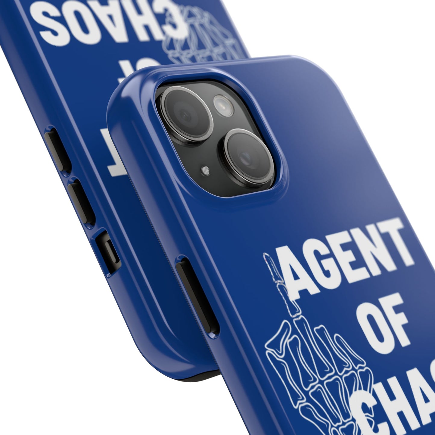 Phone Case — "Agent of Chaos" Bold Skeleton Graphic Rugged Protection