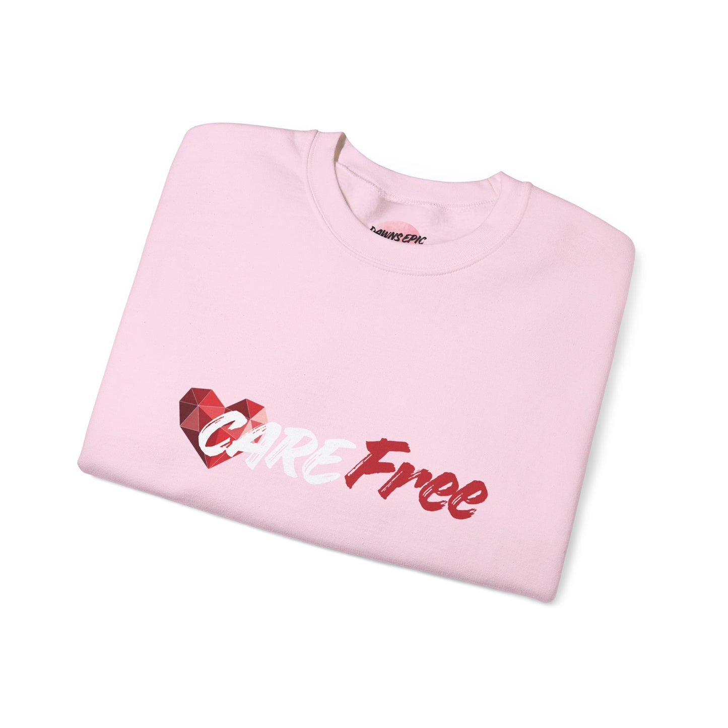 Crewneck Sweatshirt — Heart Graphic “Free” Minimalist Valentines Pullover