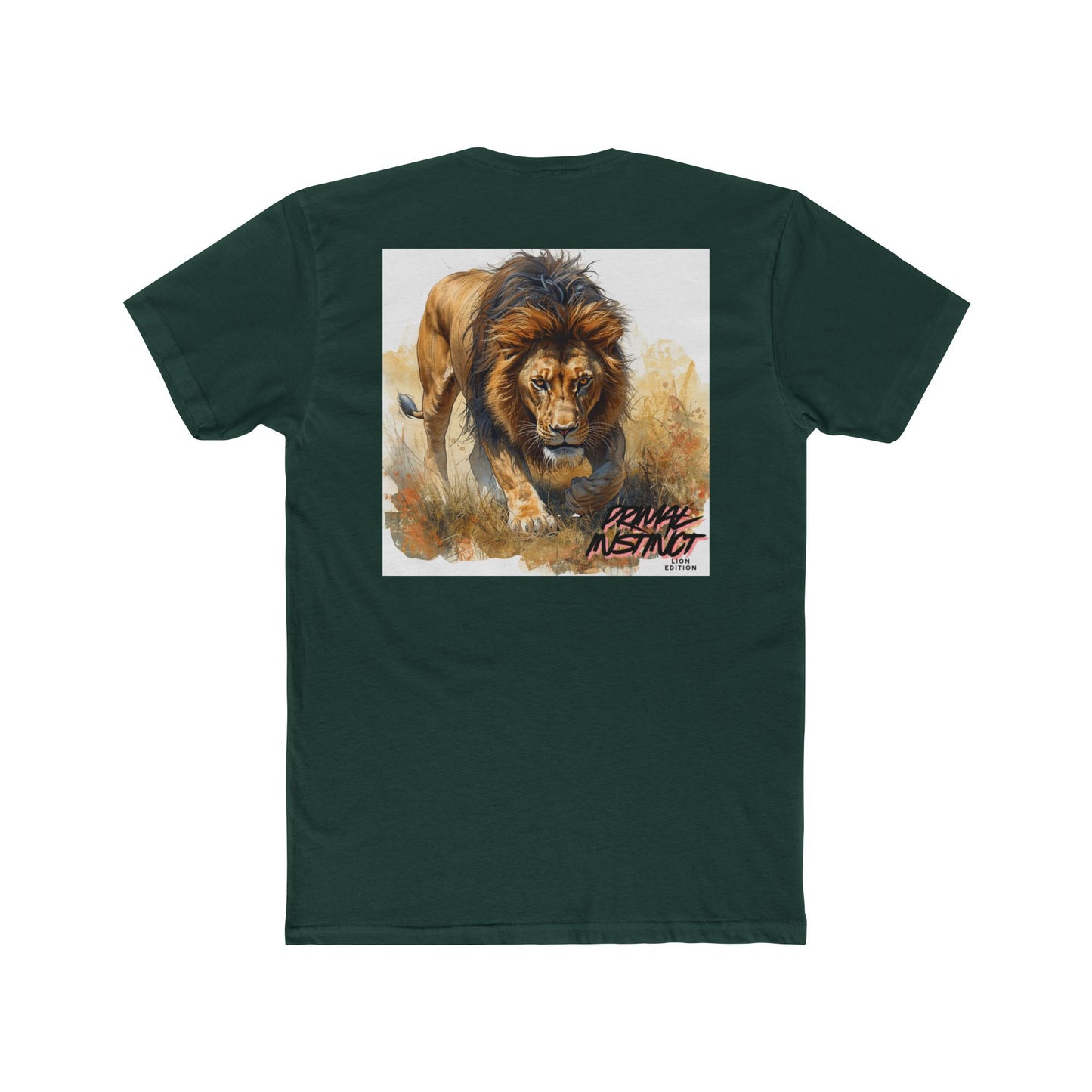 Lion Jungle Graphic Tee — "Primal Instinct” Lion Edition Cotton T-Shirt