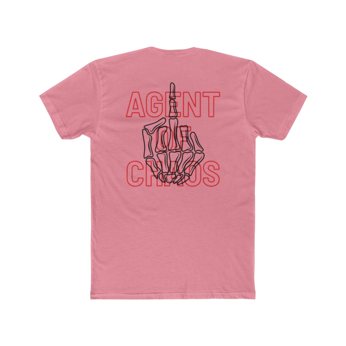 Agent of Chaos T‑Shirt — Skeleton Hand Middle Finger Graphic Tee