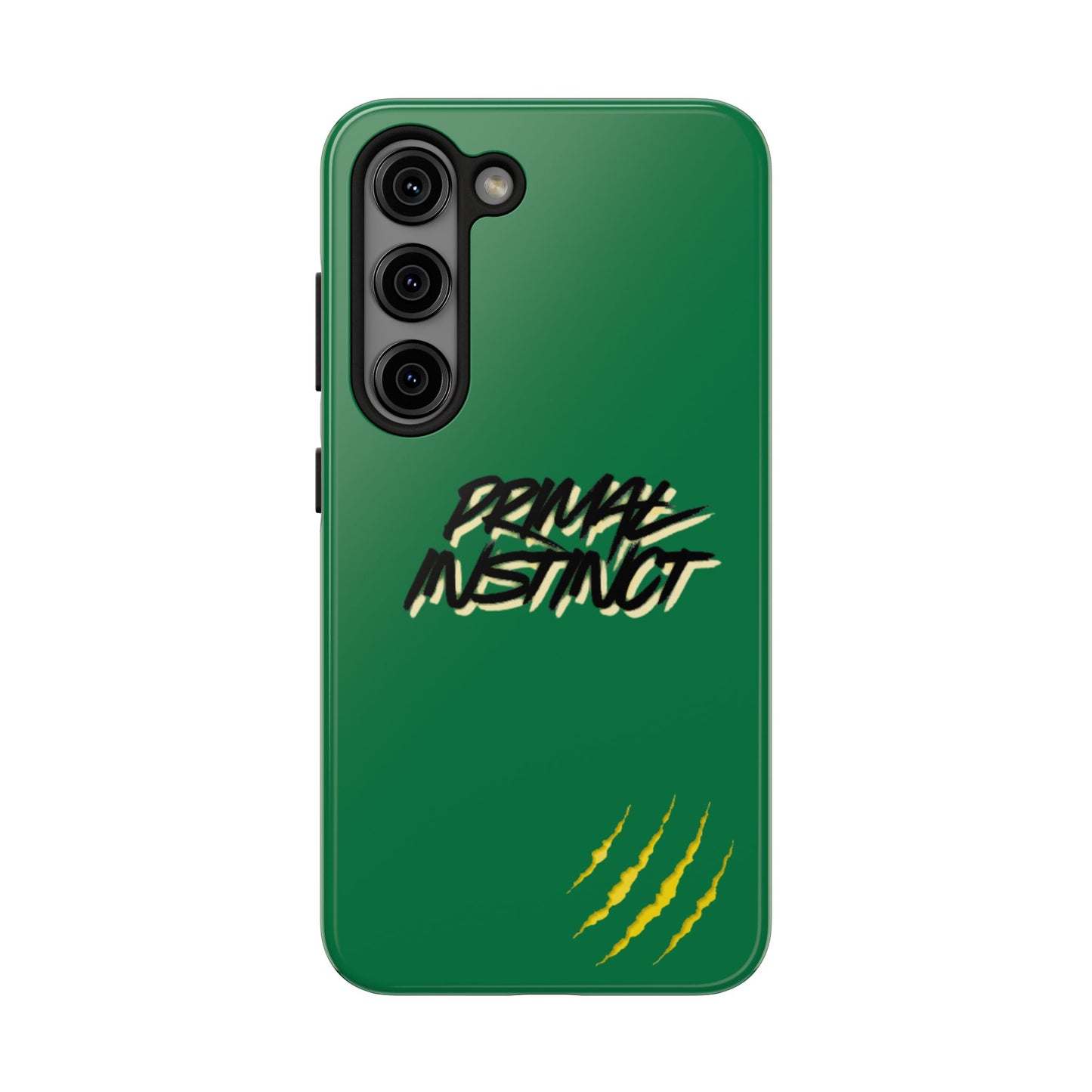 Primal Instinct Tough Phone Case — Green Claw-Mark Protective Cover