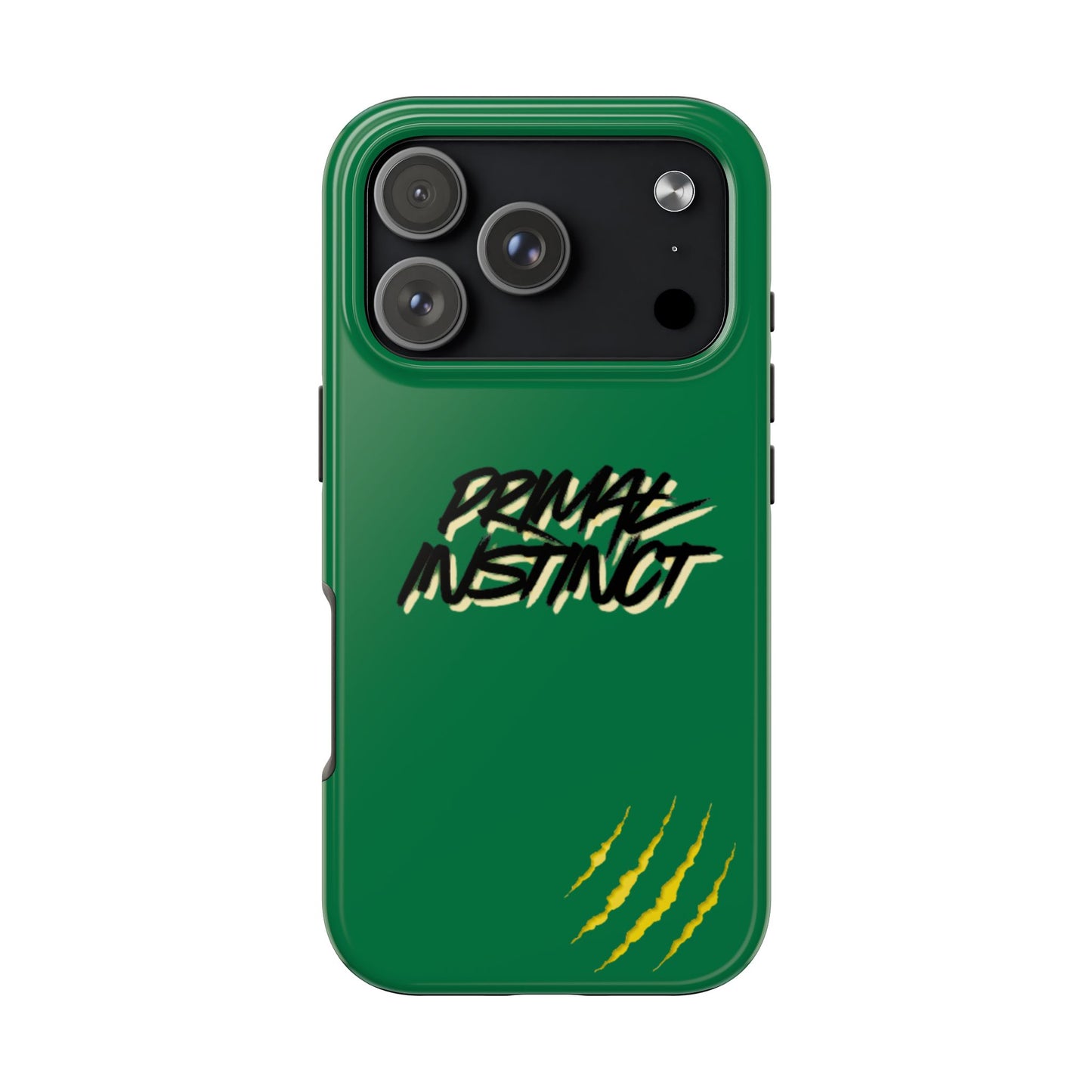 Primal Instinct Tough Phone Case — Green Claw-Mark Protective Cover