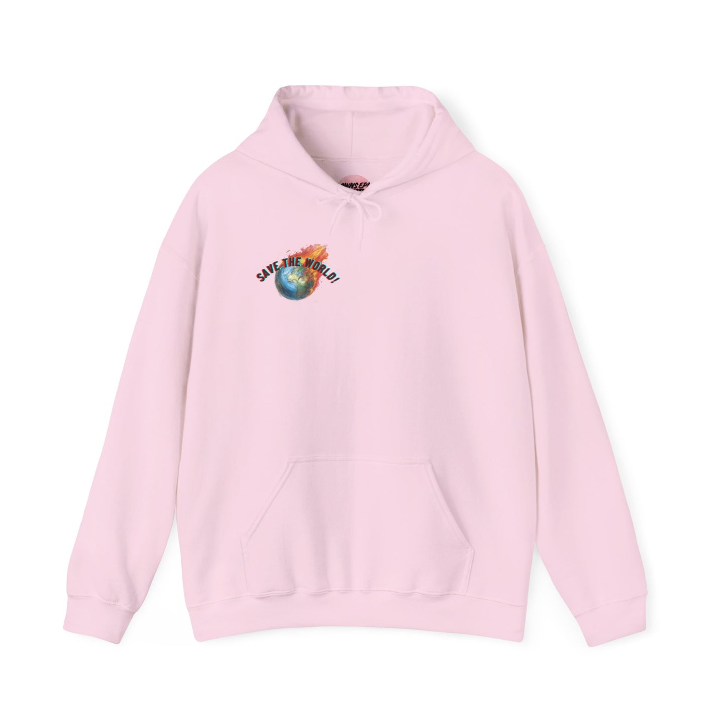Destroy the System Save the World Hoodie — Protest Graphic Hoodie with Flaming Earth Design